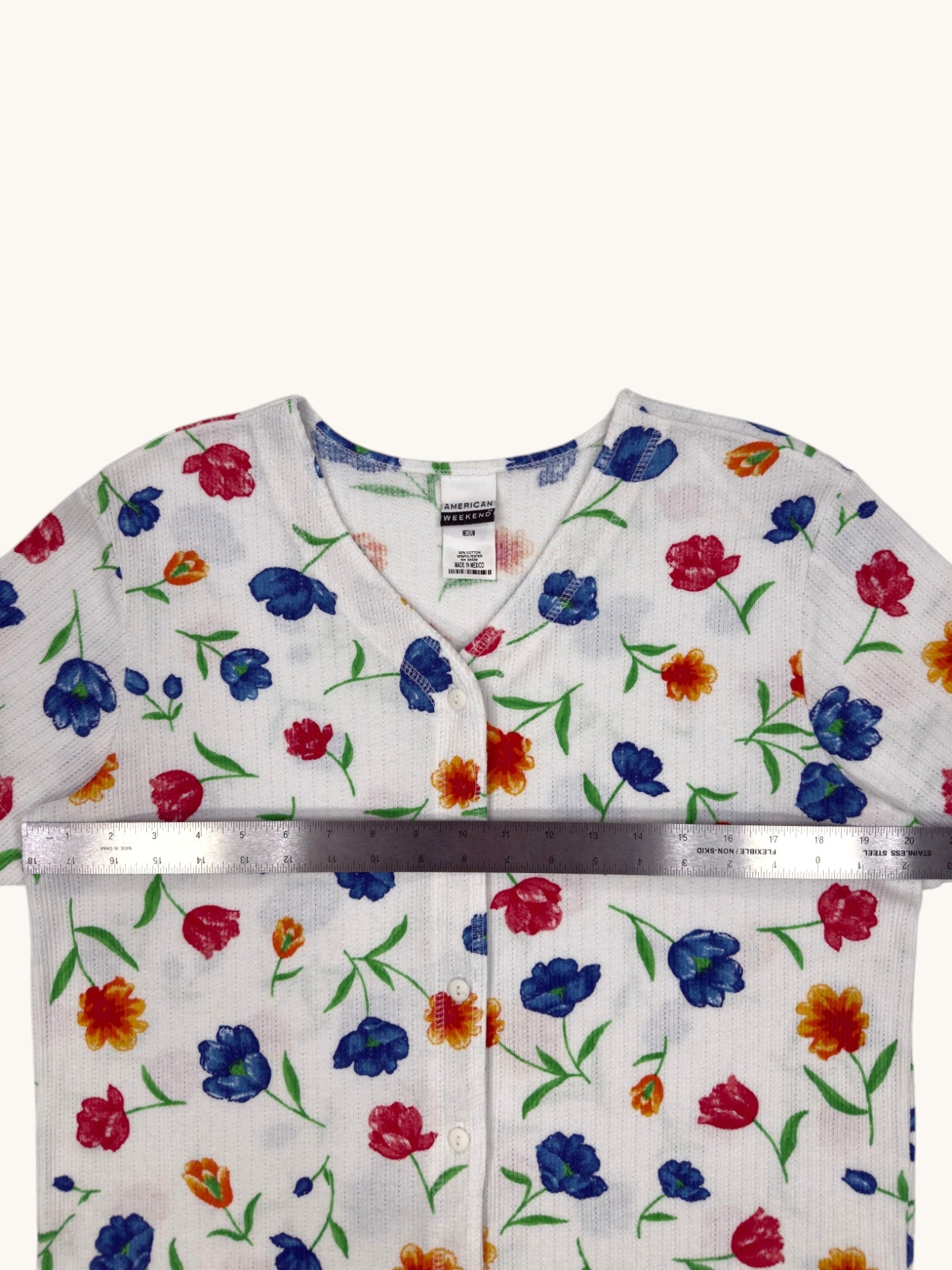 90s American Weekend Floral Button Up - M