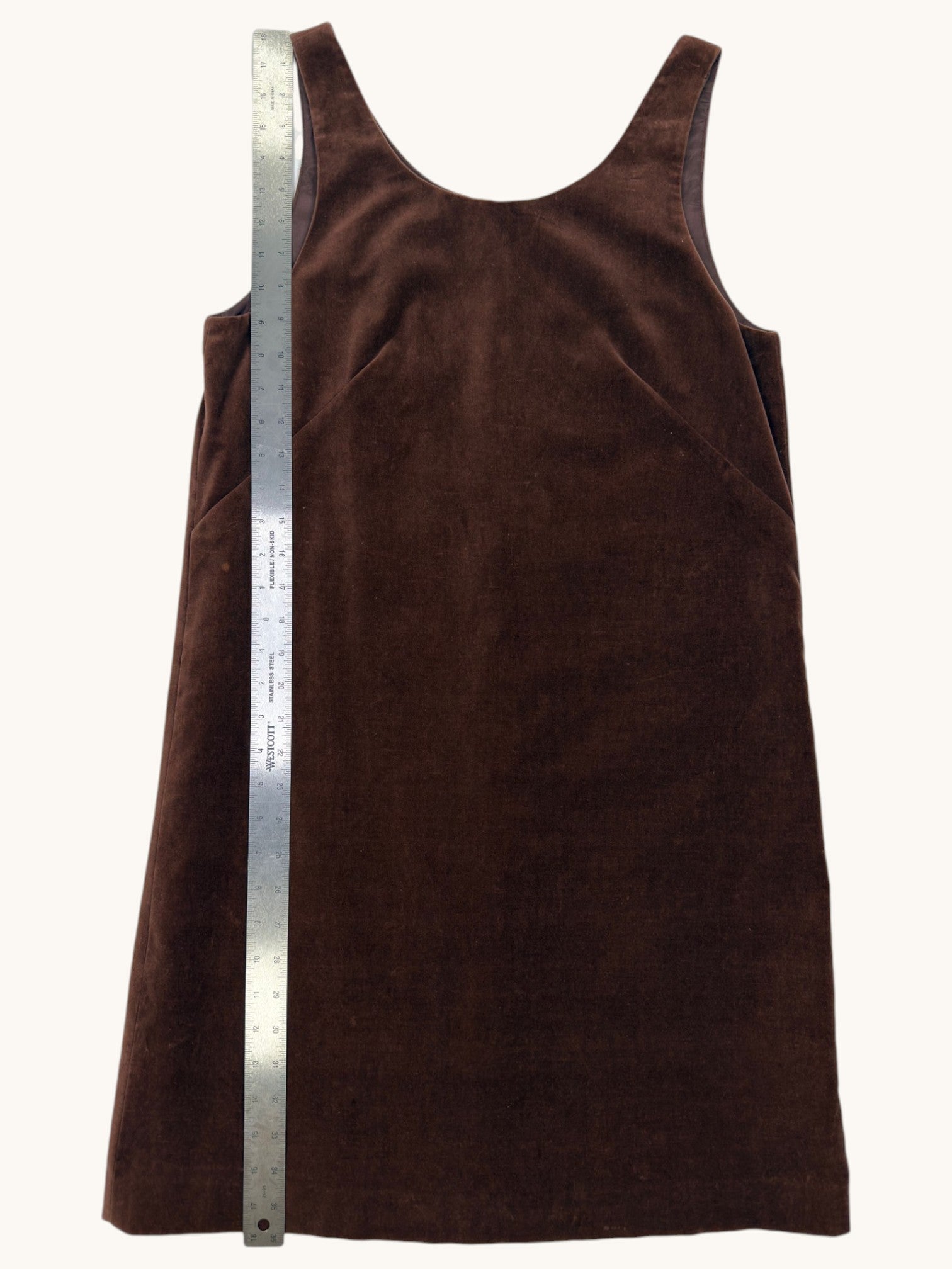 90s Talbots Brown Velvet Dress - 6