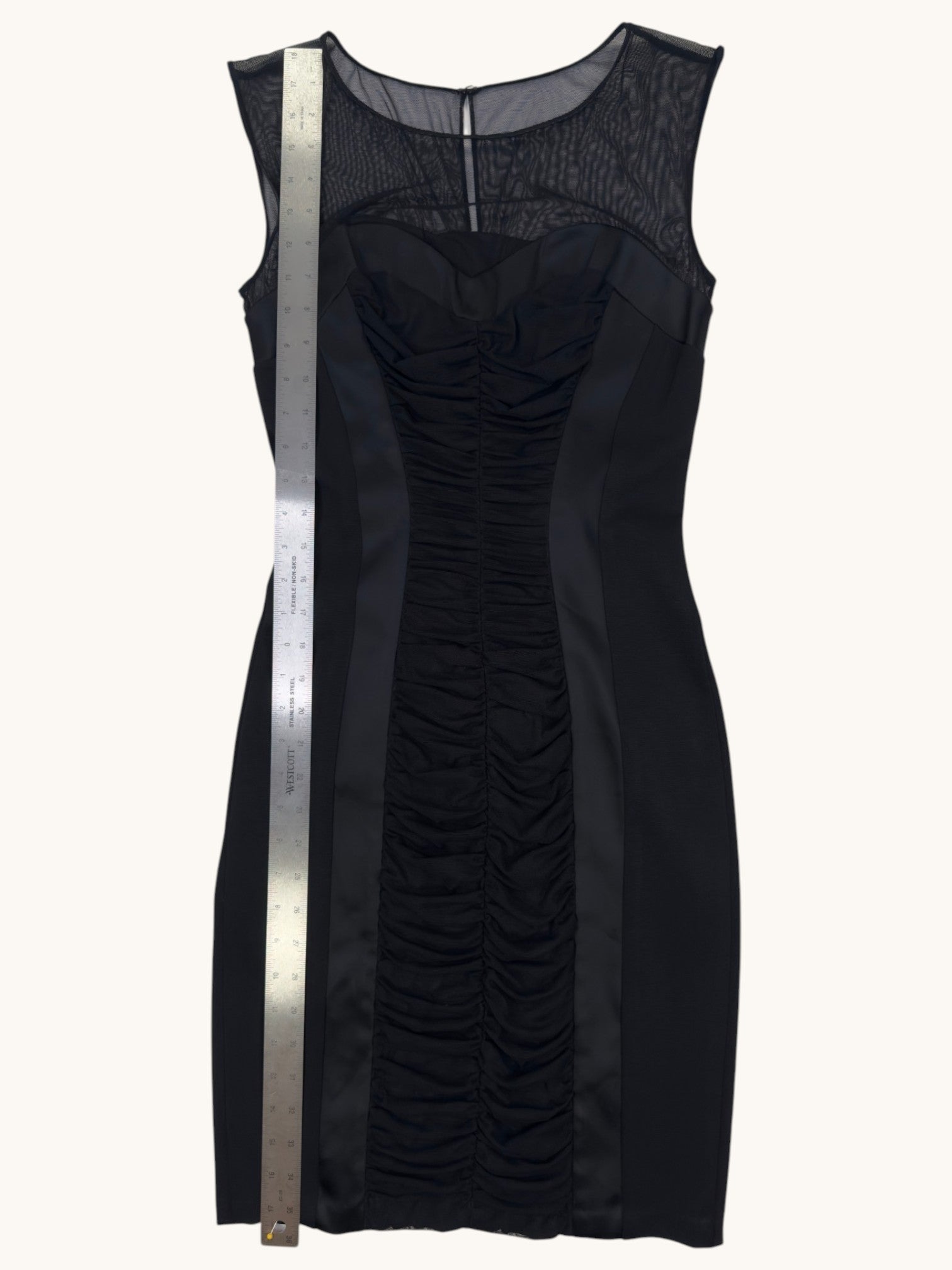 00s Cache Black Ruched Dress - 2