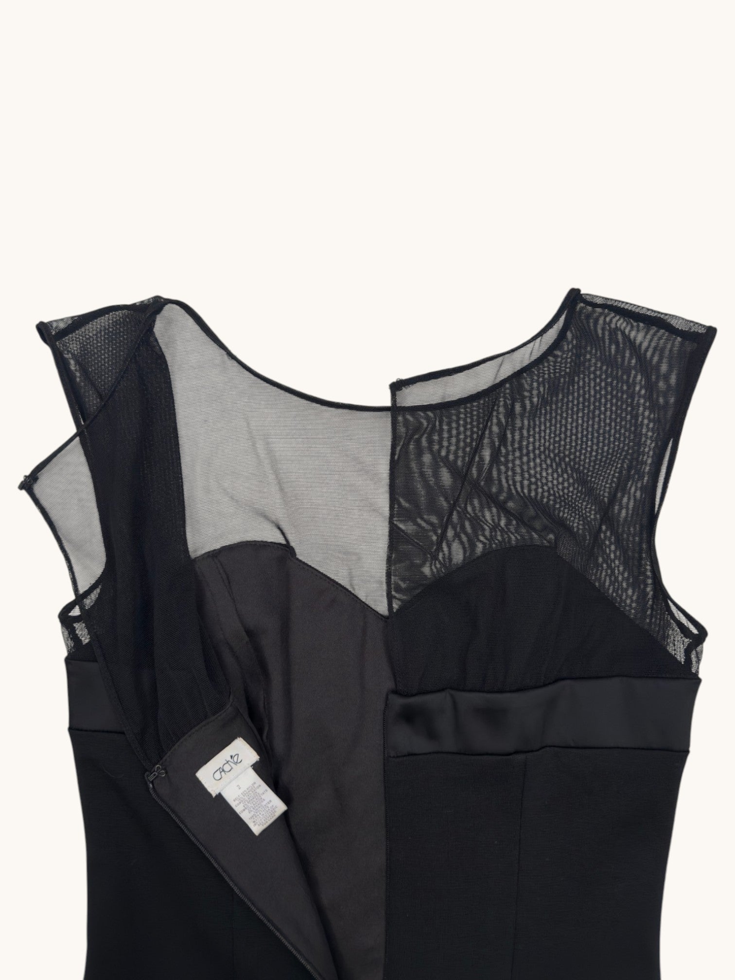 00s Cache Black Ruched Dress - 2