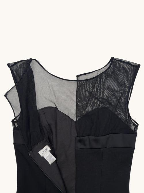 00s Cache Black Ruched Dress - 2