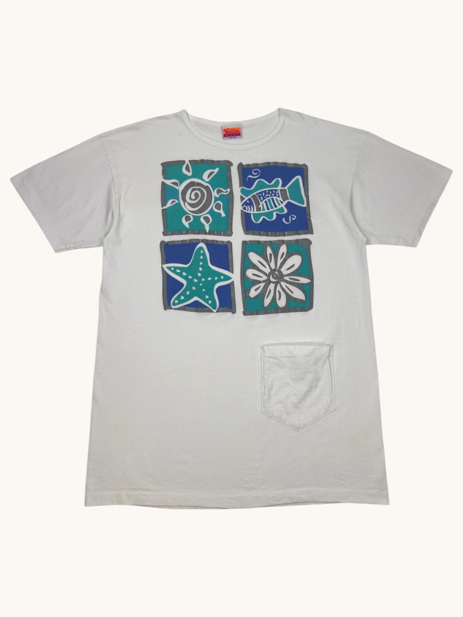 90s WeeZee Wear Beach Tee - OS