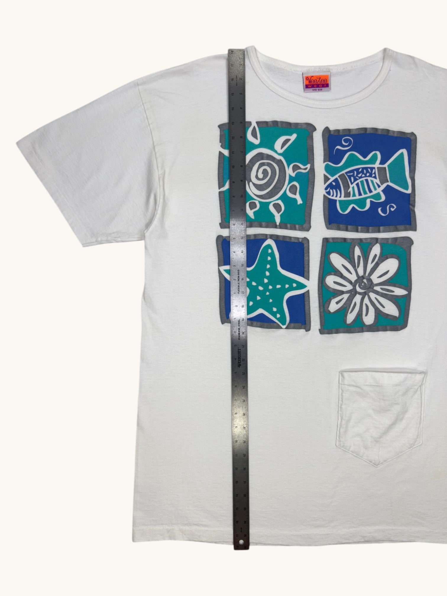 90s WeeZee Wear Beach Tee - OS