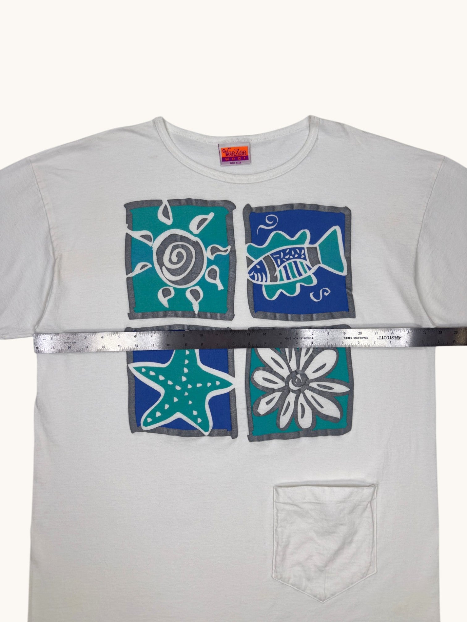 90s WeeZee Wear Beach Tee - OS