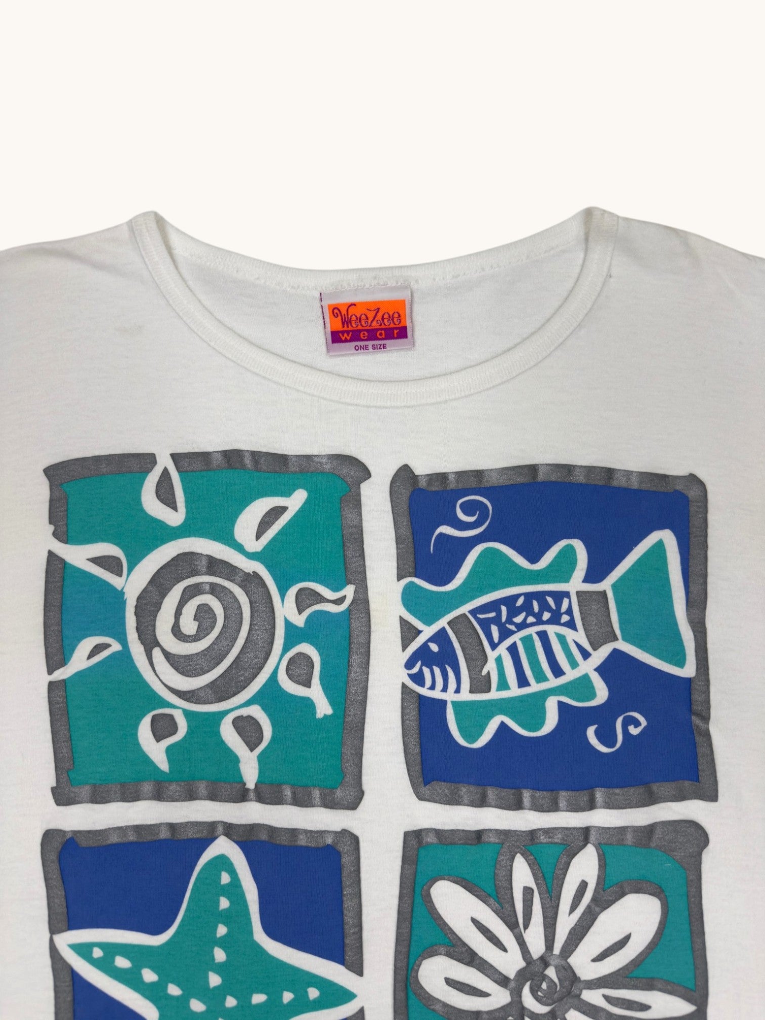 90s WeeZee Wear Beach Tee - OS