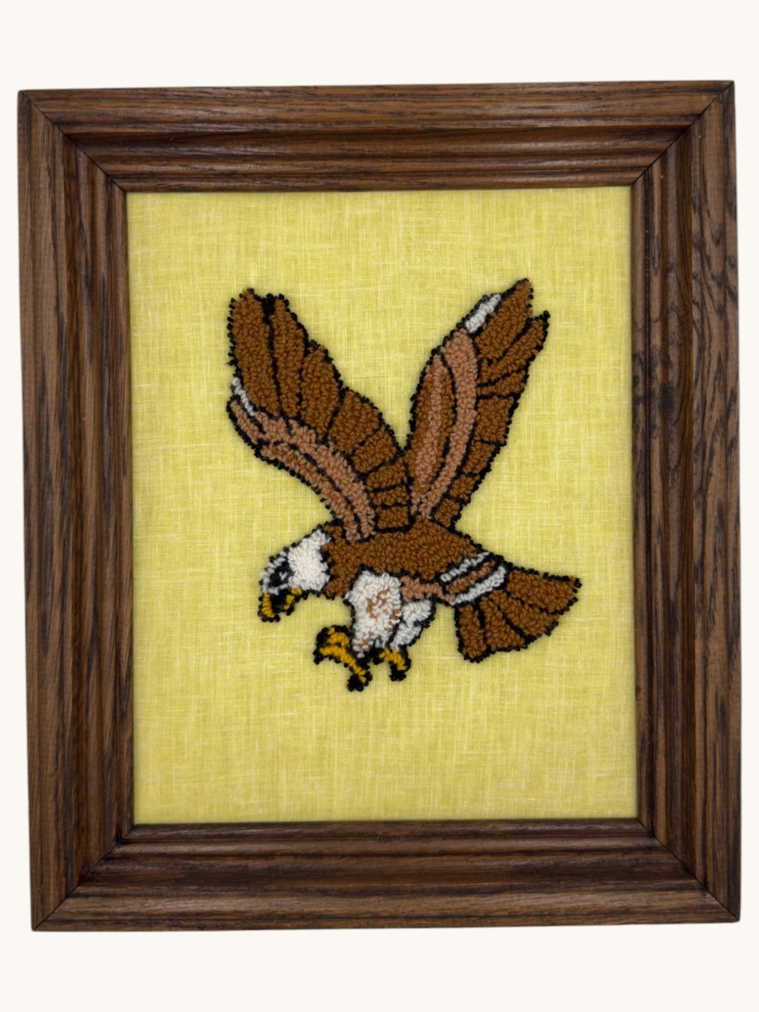 Vintage Handmade Eagle Stitch Art