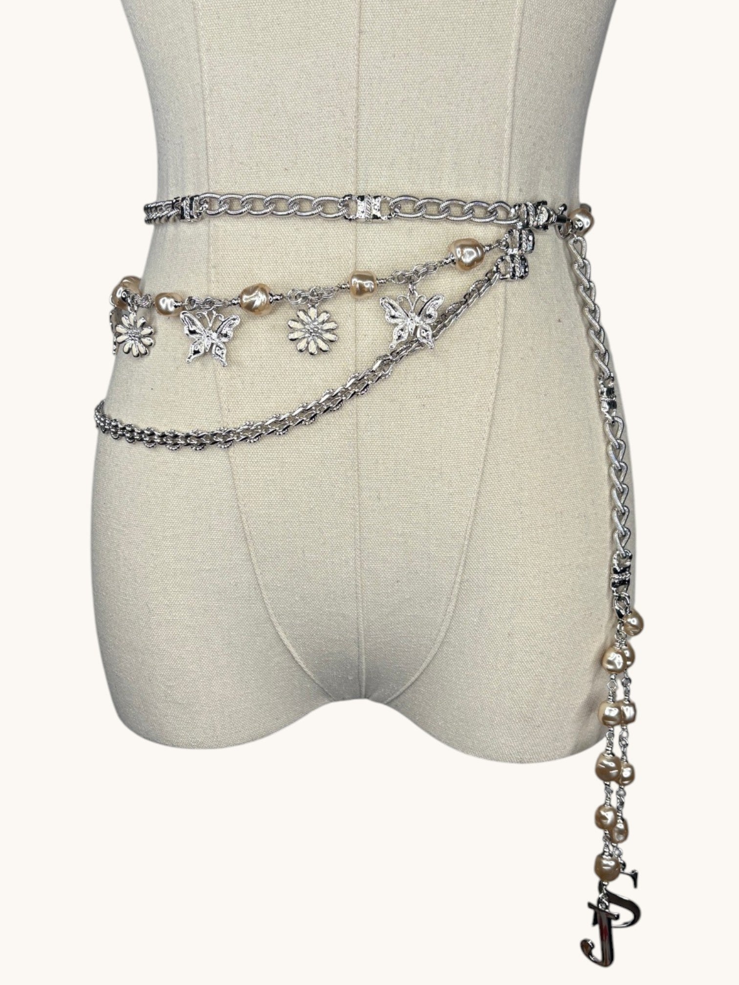 90s St John's Bay Silver Chain Belt