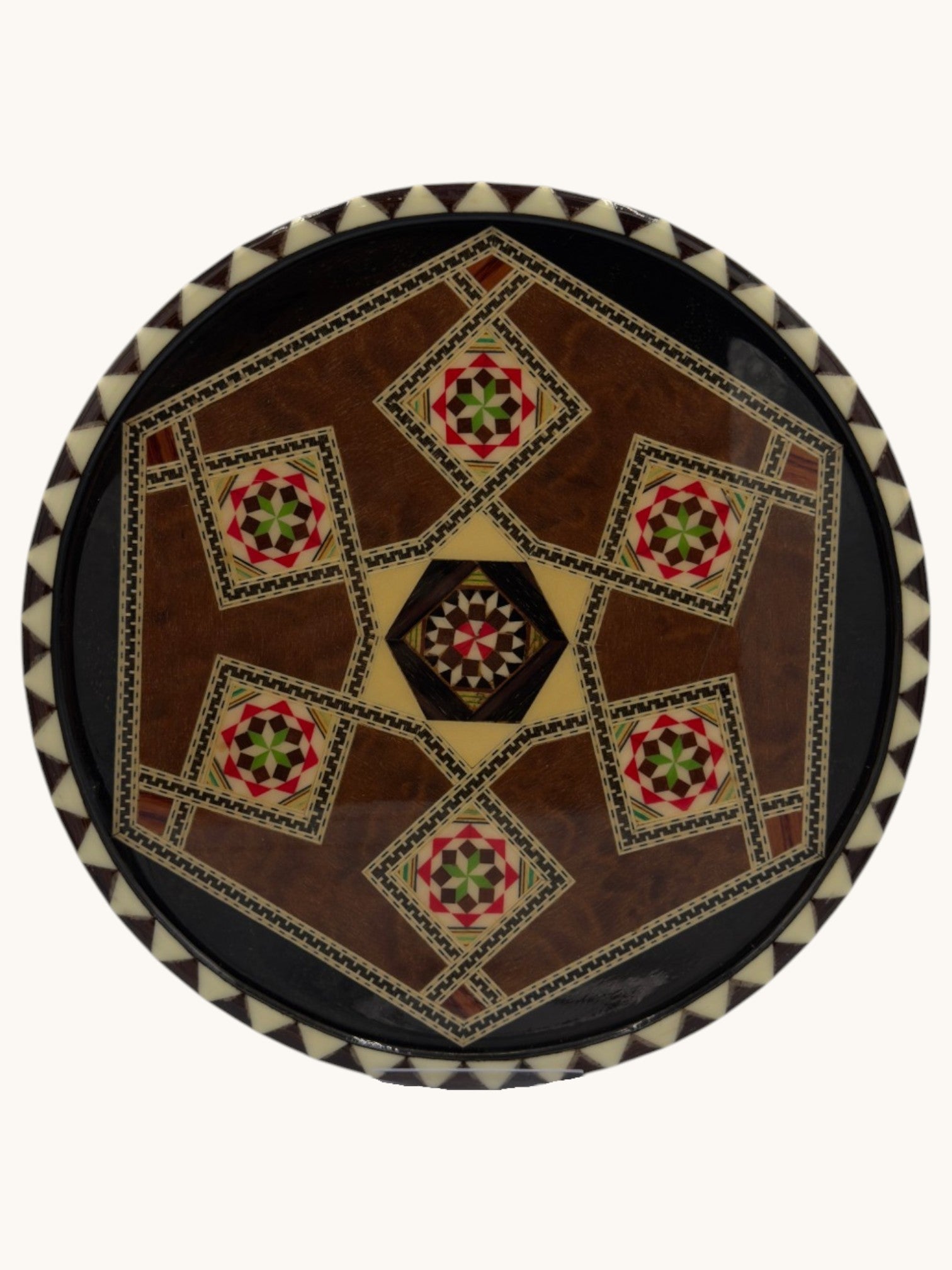 70s Spanish Taracea Marquetry Serving Tray