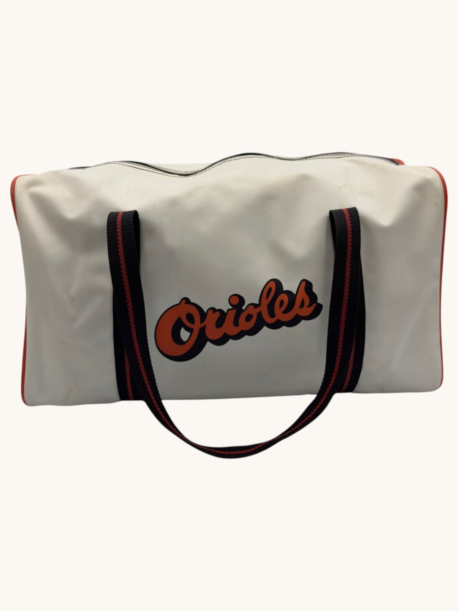 90s Orioles White Duffel Bag