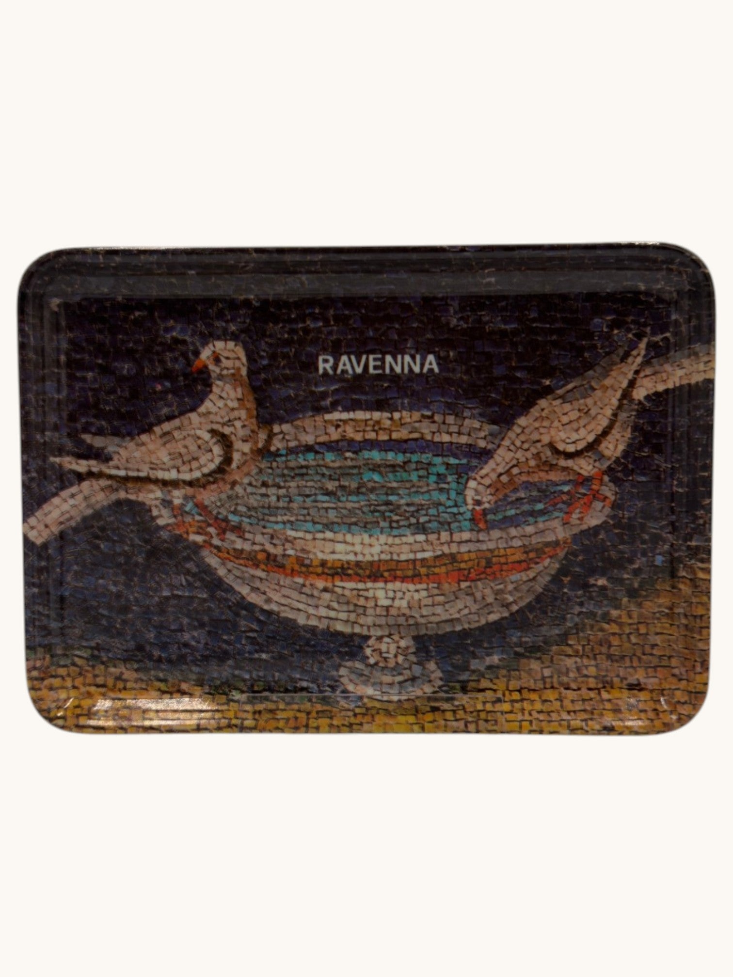 70s Mebel Italy Doves Drinking Trinket Tray