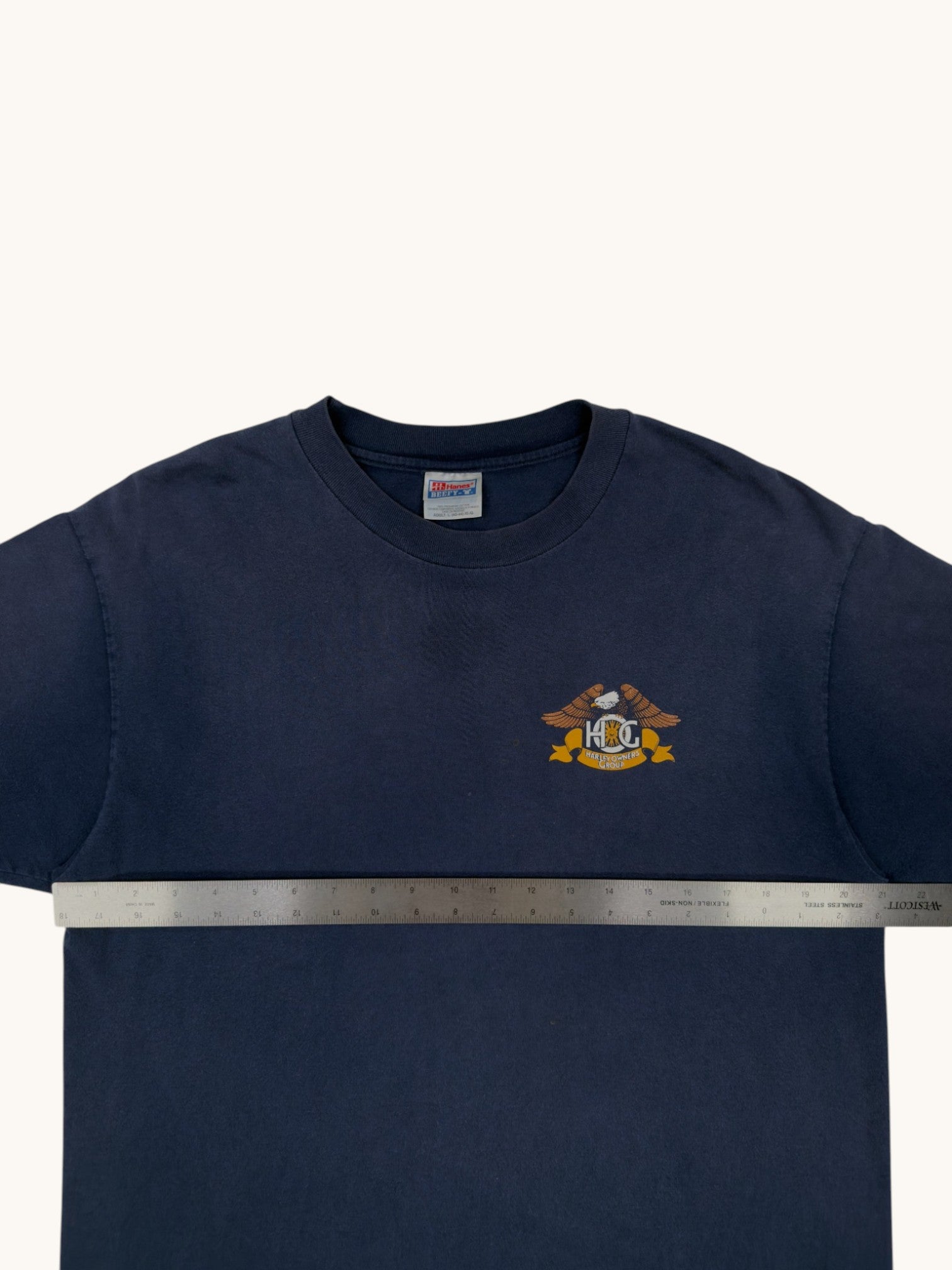 80s Hanes Beefy-T Harley Owners Group Tee - L