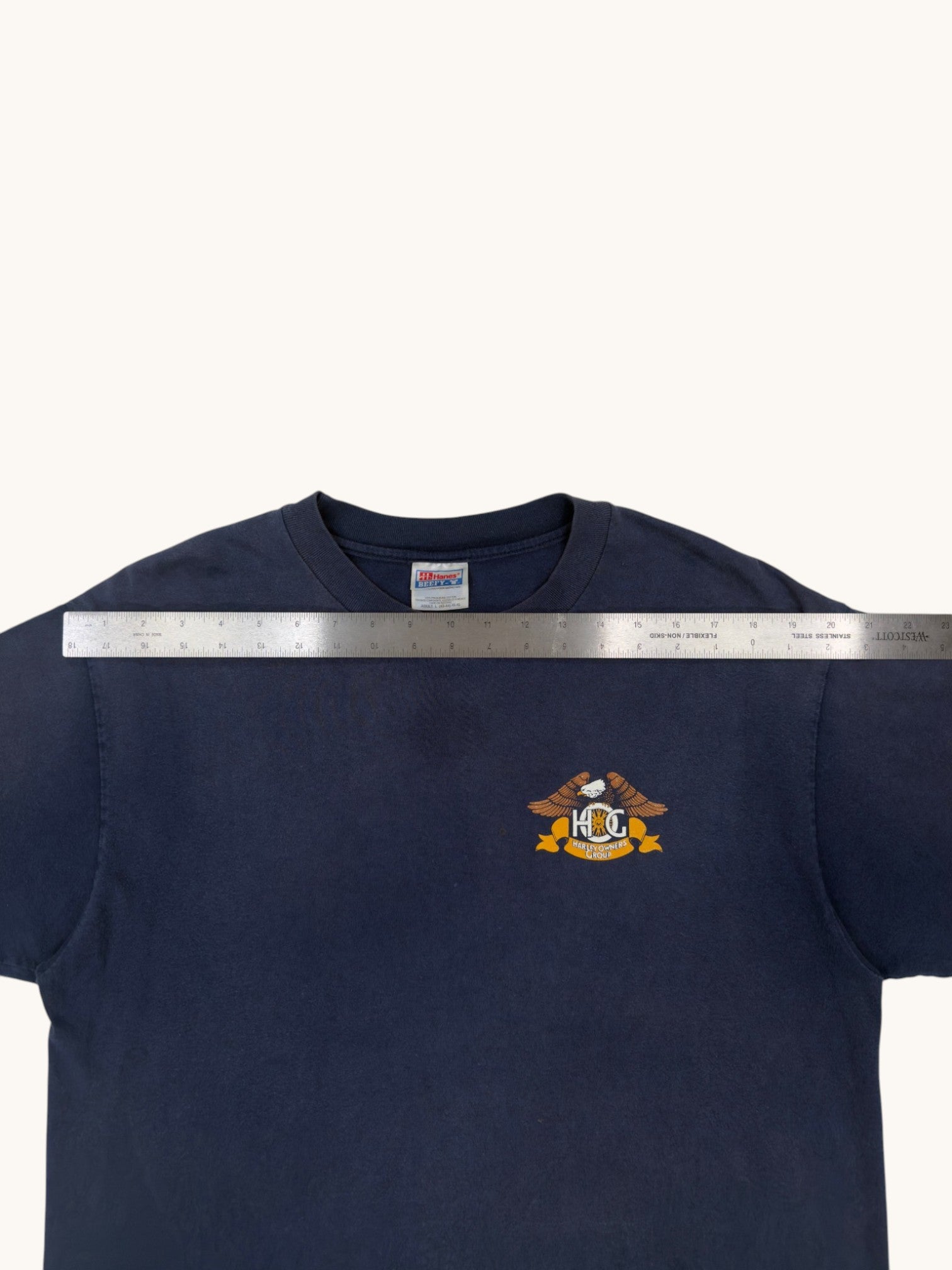 80s Hanes Beefy-T Harley Owners Group Tee - L