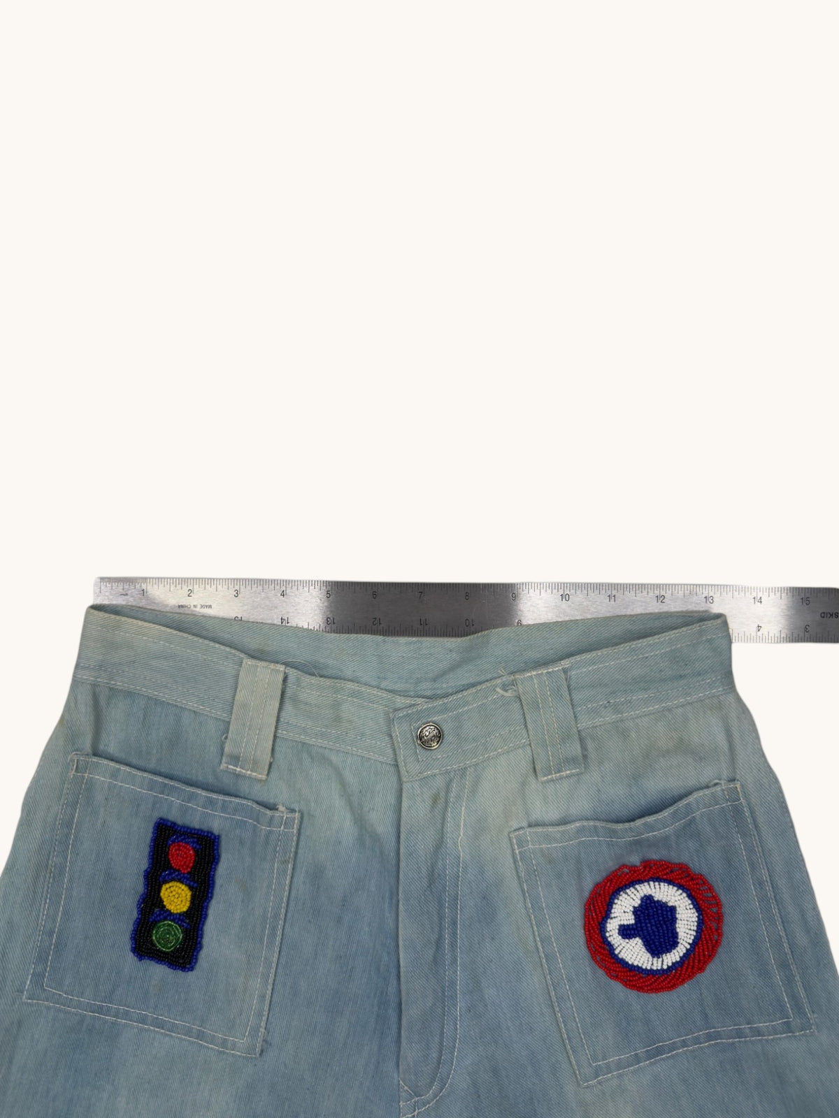 70s Handstitched Denim Pants