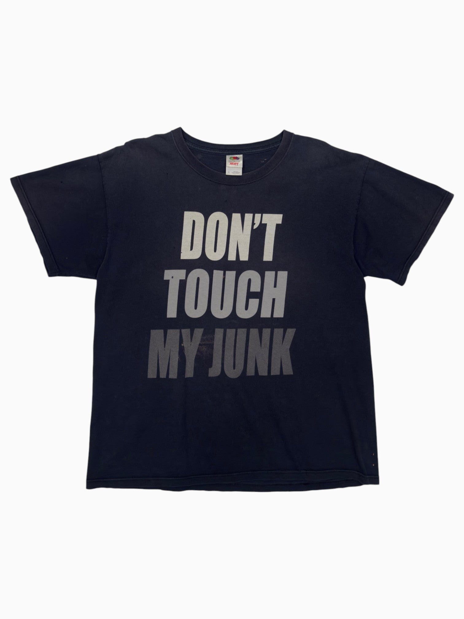00s Fruit of the Loom Don't Touch My Junk Tee - L