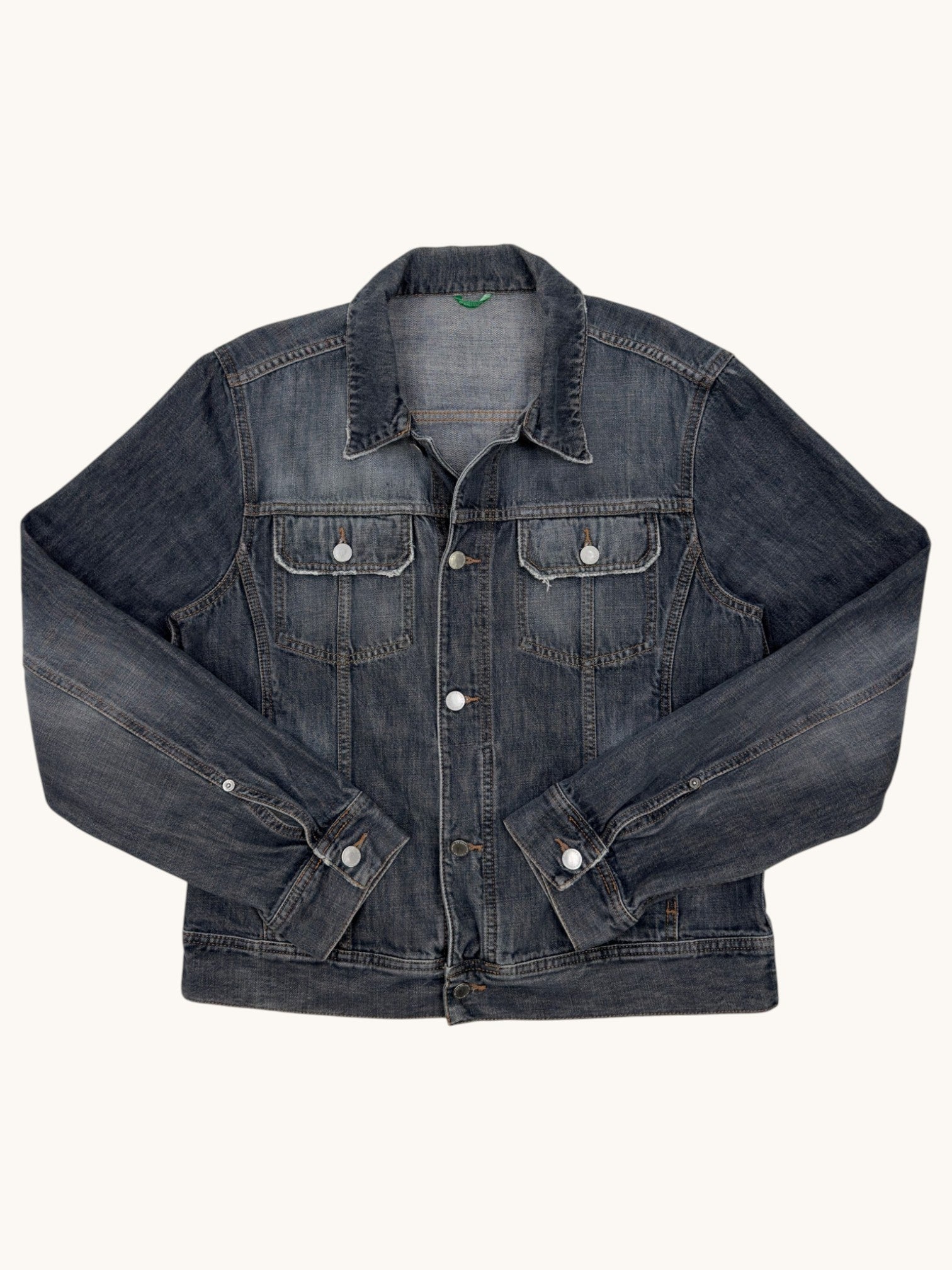 90s United Colors of Benetton Denim Jacket - L