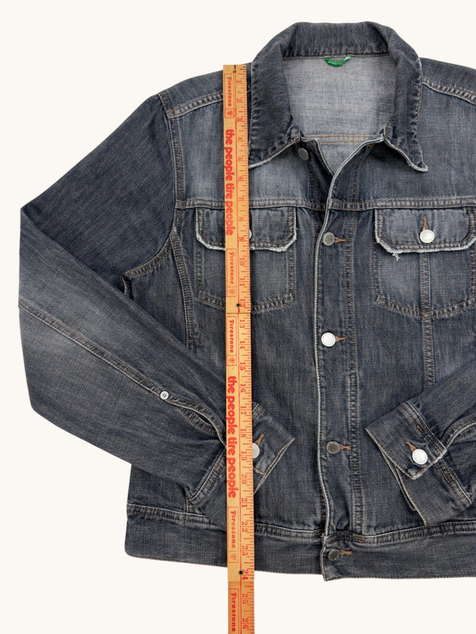 90s United Colors of Benetton Denim Jacket - L