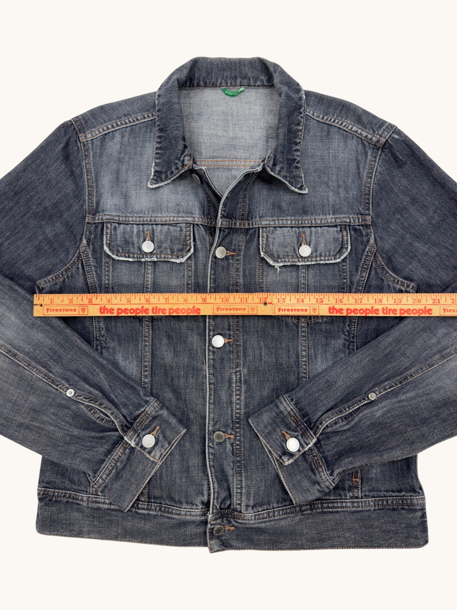 90s United Colors of Benetton Denim Jacket - L