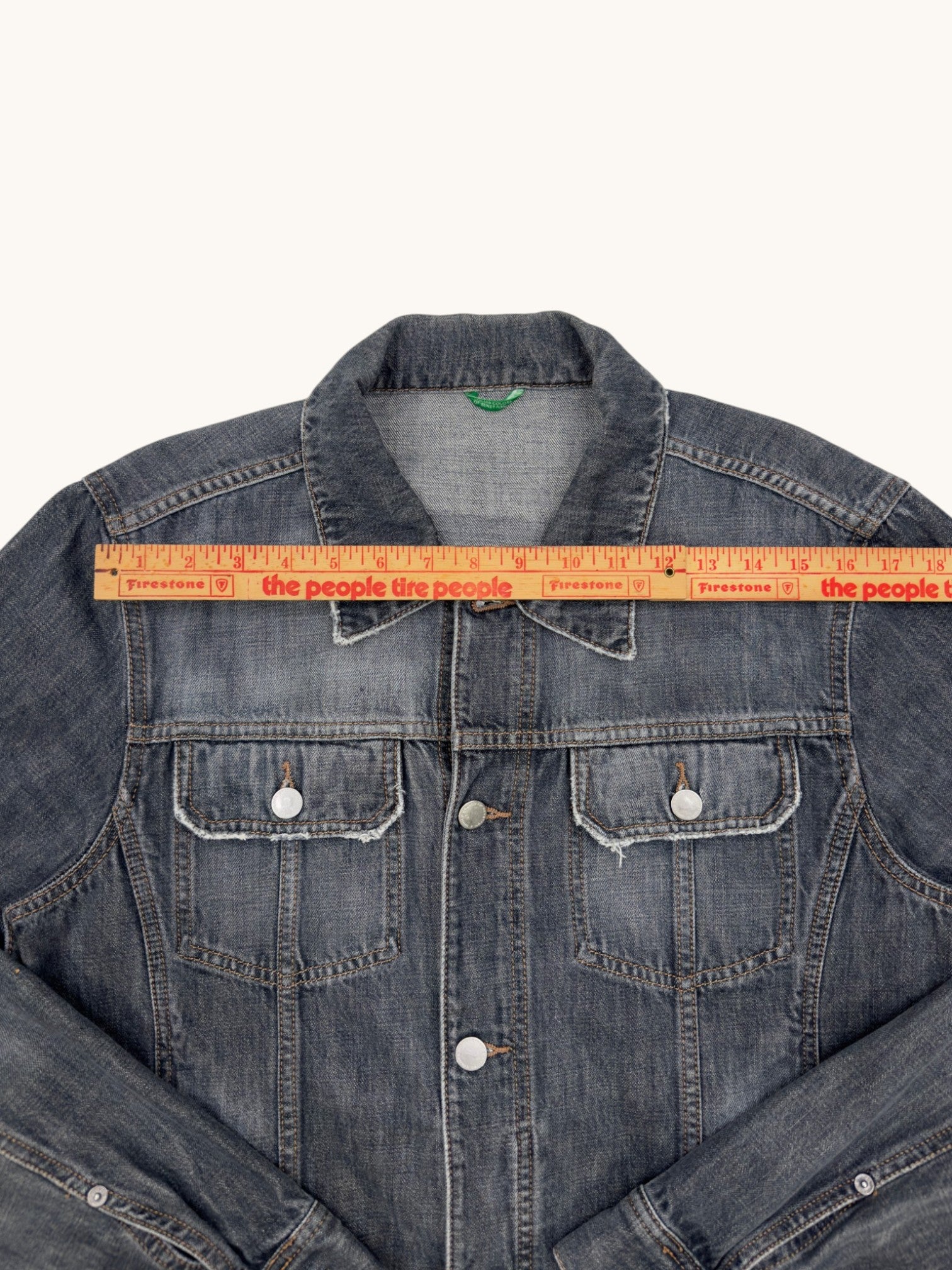 90s United Colors of Benetton Denim Jacket - L