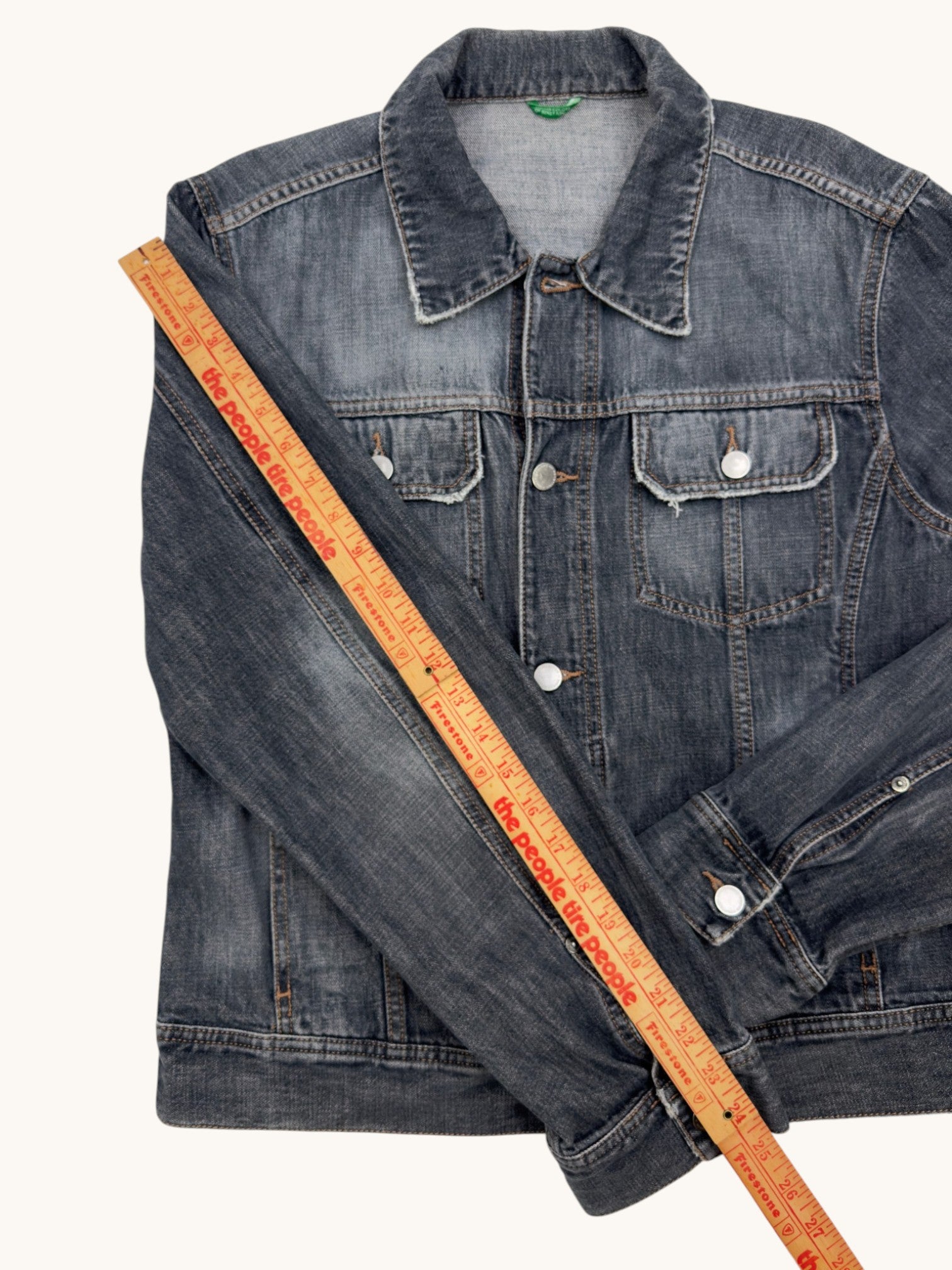90s United Colors of Benetton Denim Jacket - L