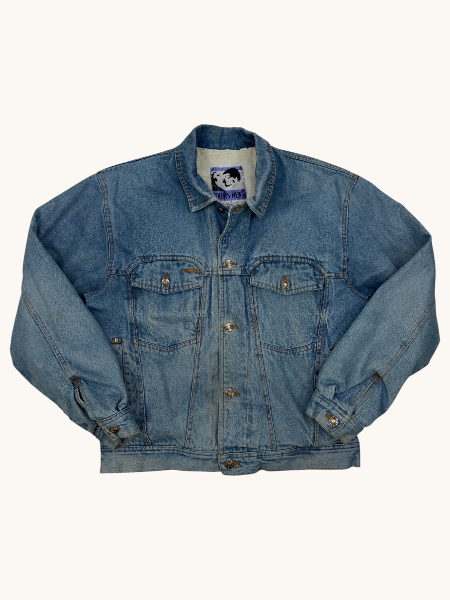 90s Todays News Denim Jacket - M
