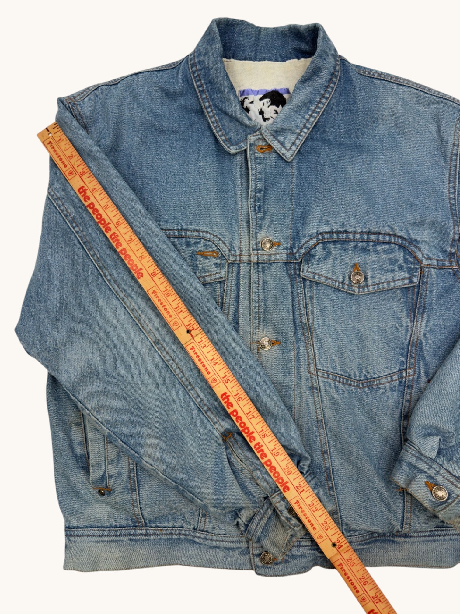 90s Todays News Denim Jacket - M