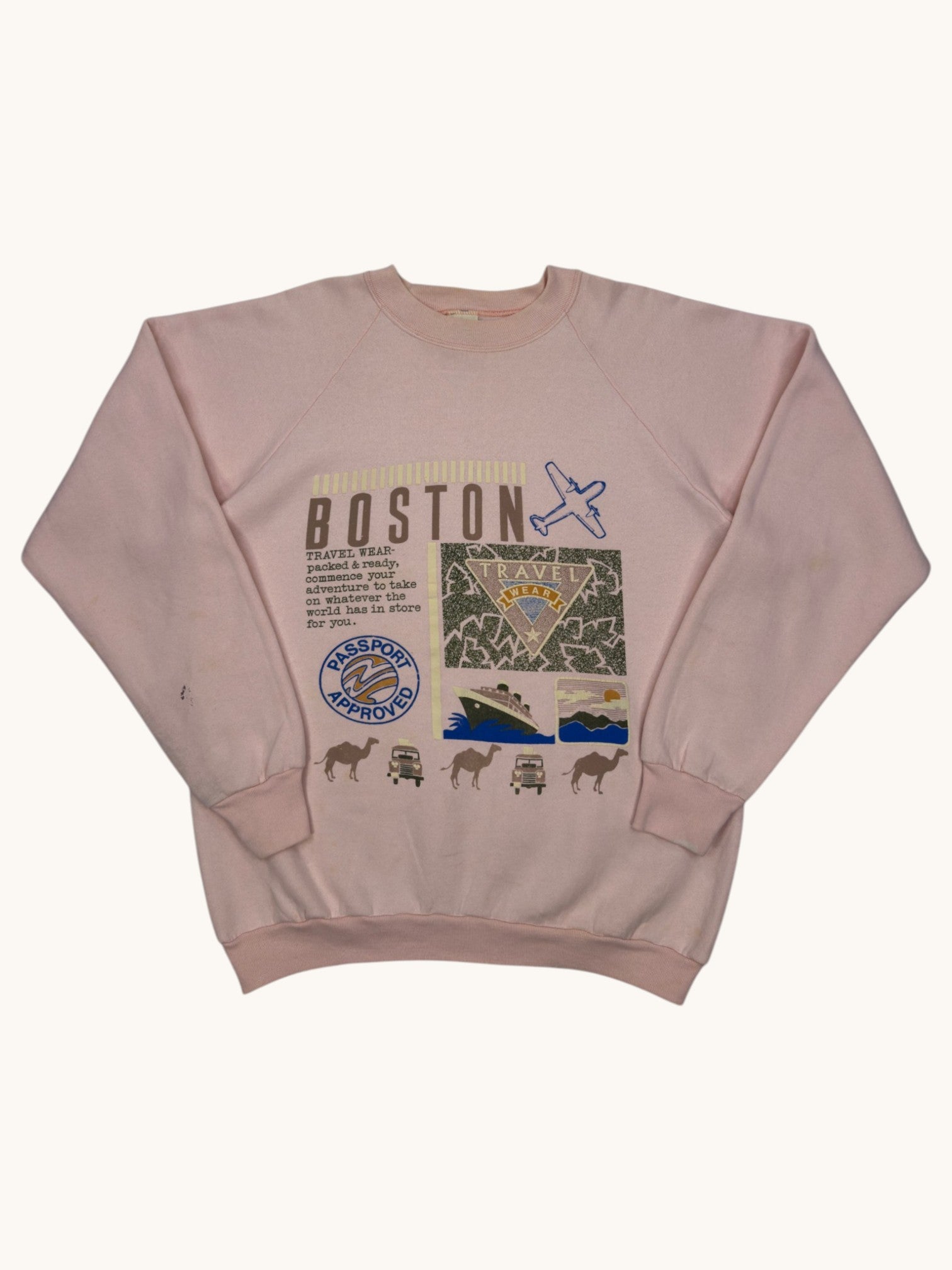 80s Fruit of the Loom Boston Crewneck - XL