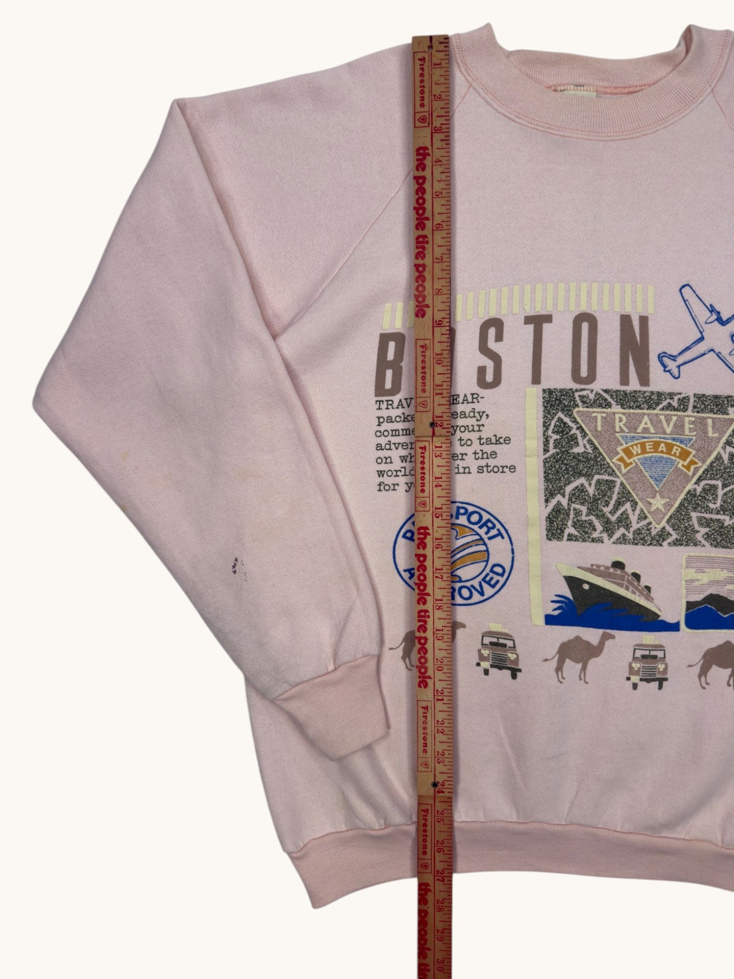 80s Fruit of the Loom Boston Crewneck - XL