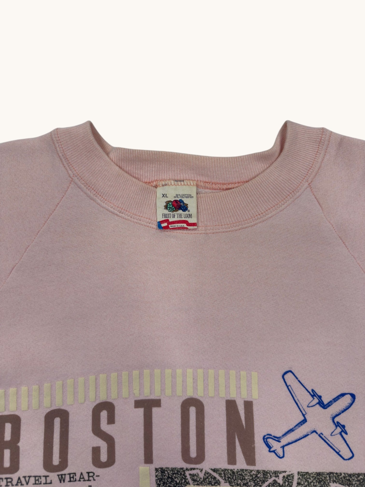 80s Fruit of the Loom Boston Crewneck - XL