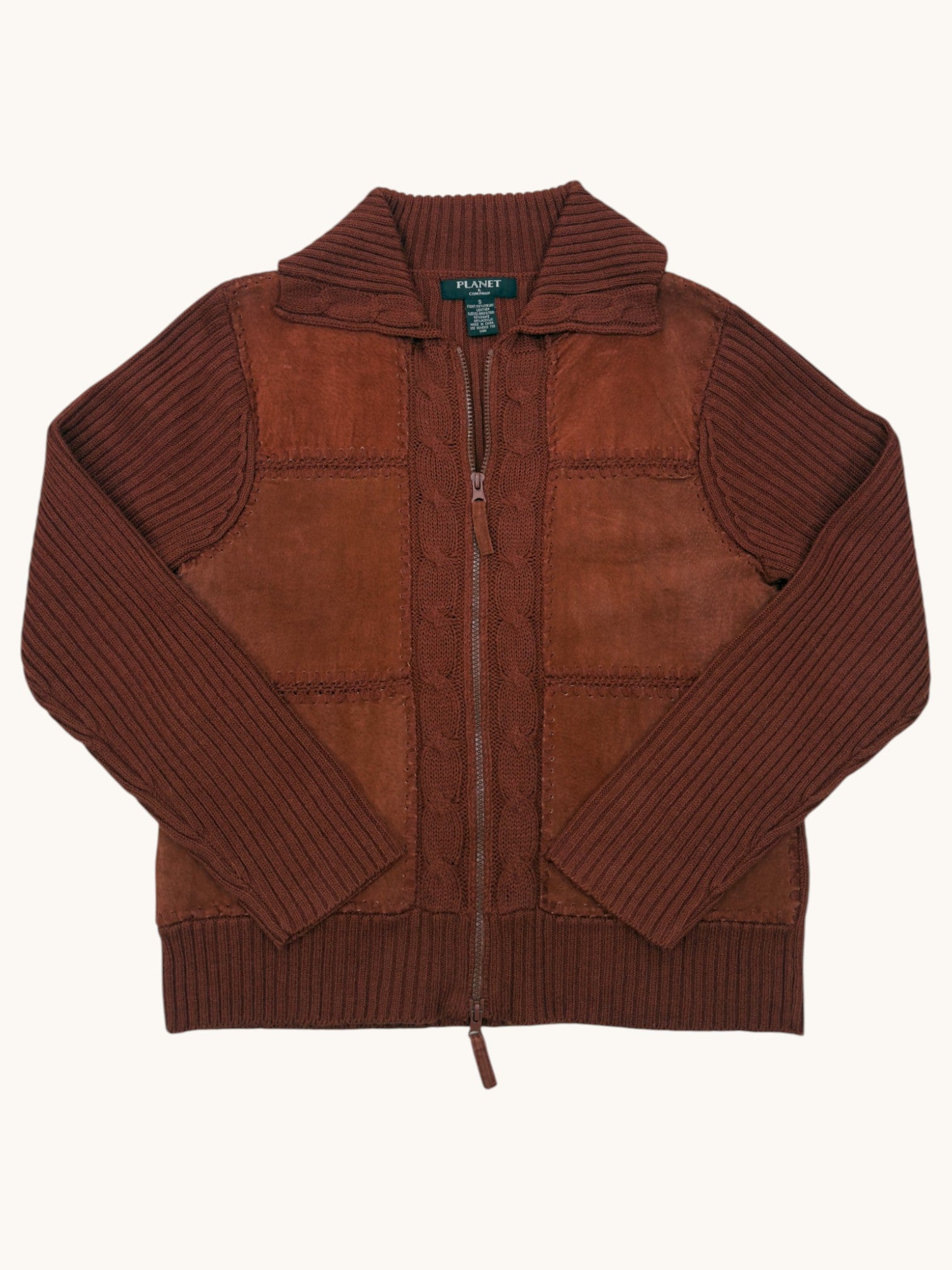 90s Planet & Company Leather Sweater - S