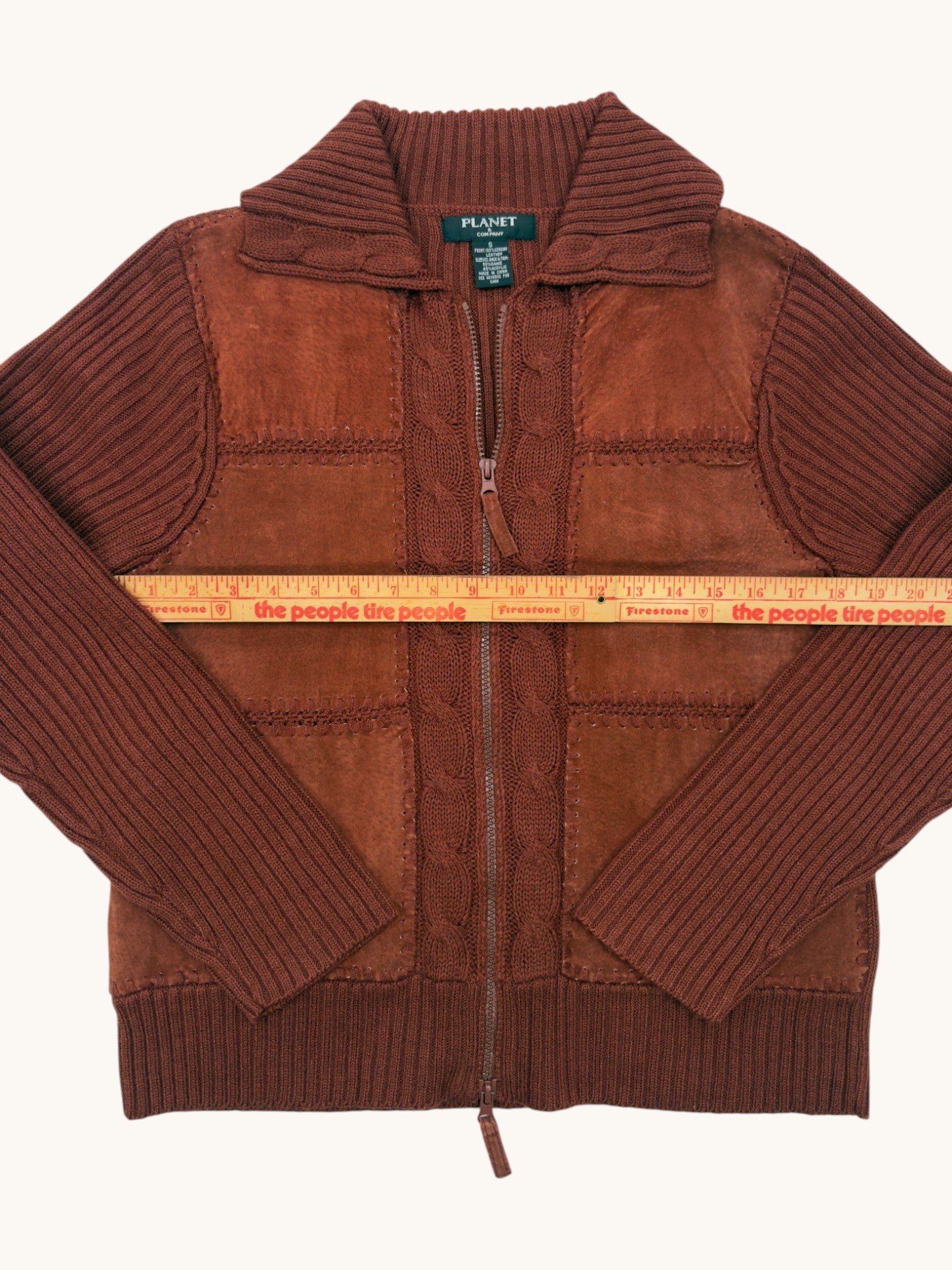 90s Planet & Company Leather Sweater - S