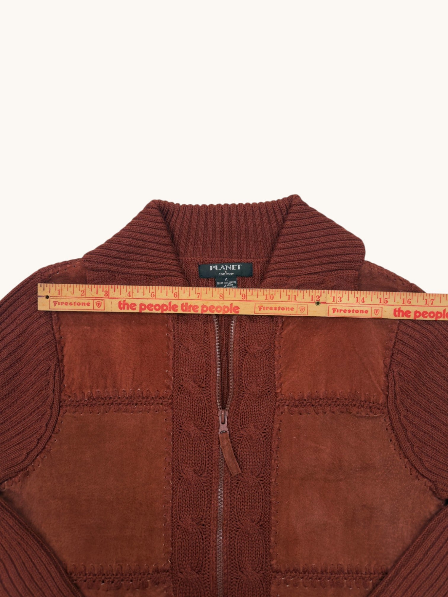 90s Planet & Company Leather Sweater - S
