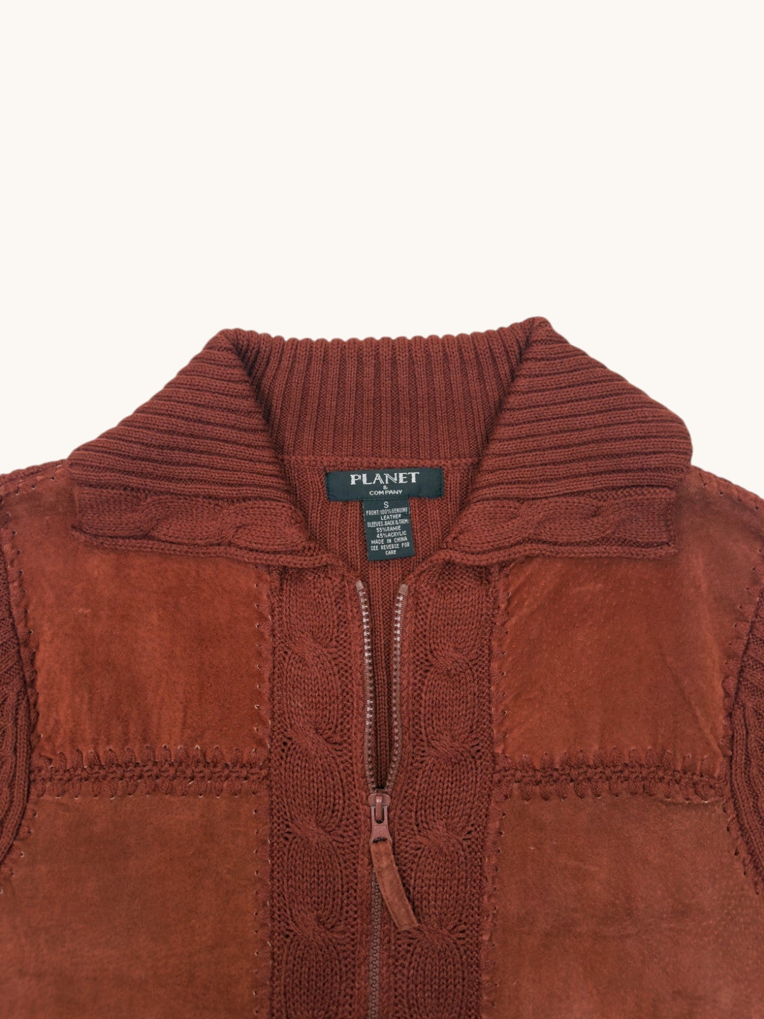 90s Planet & Company Leather Sweater - S