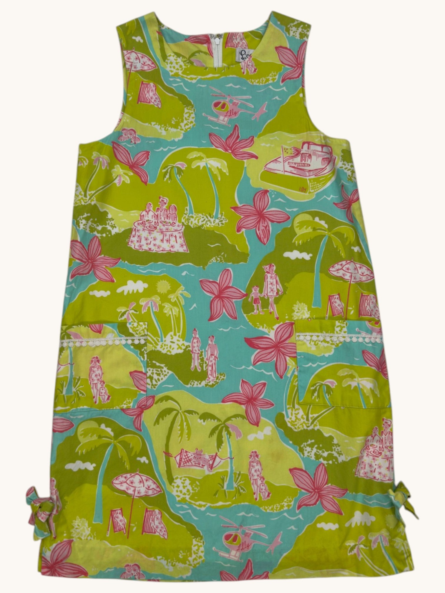 00s Lilly Pulitzer Map to Miami Dress - 14