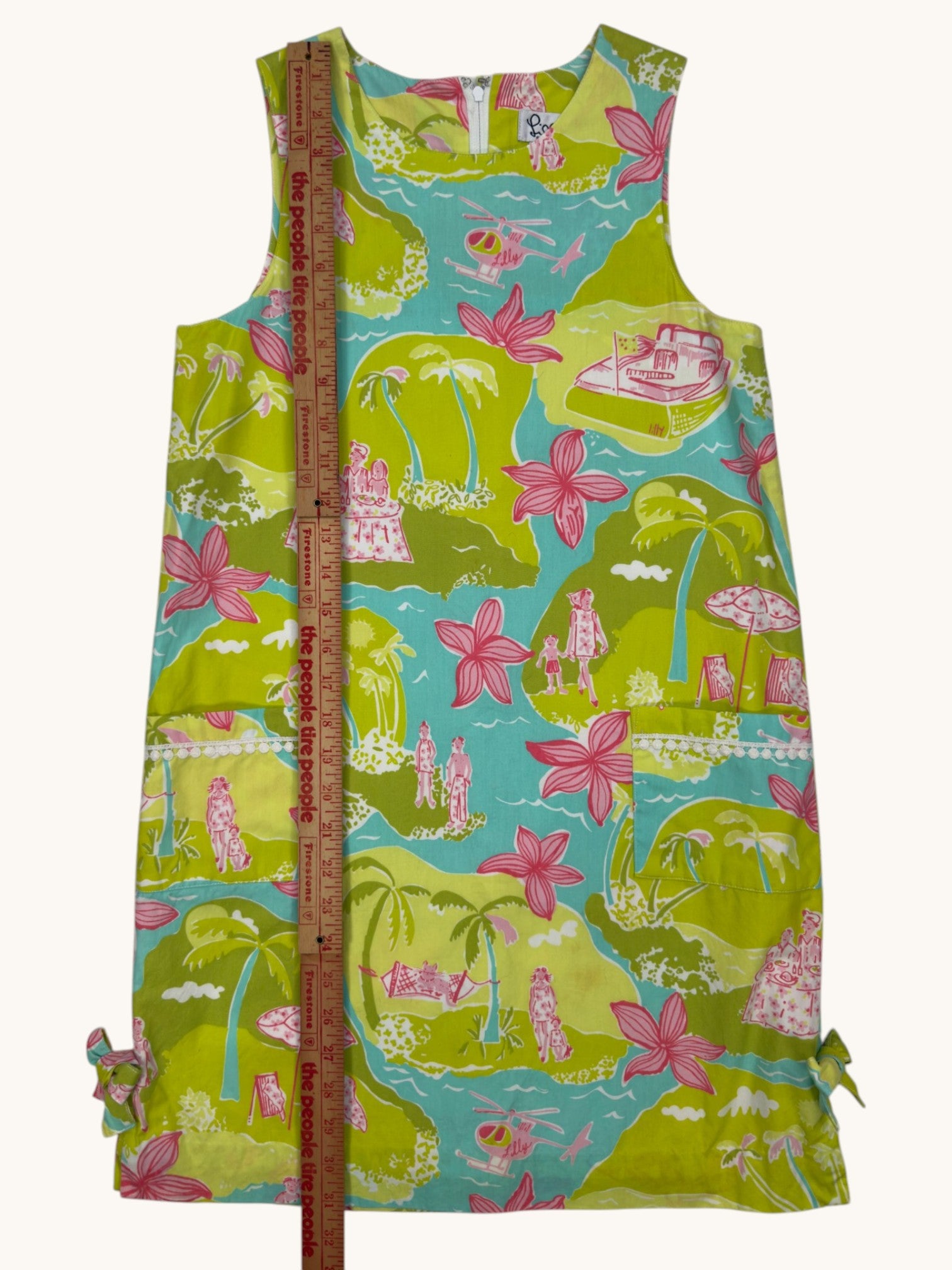00s Lilly Pulitzer Map to Miami Dress - 14