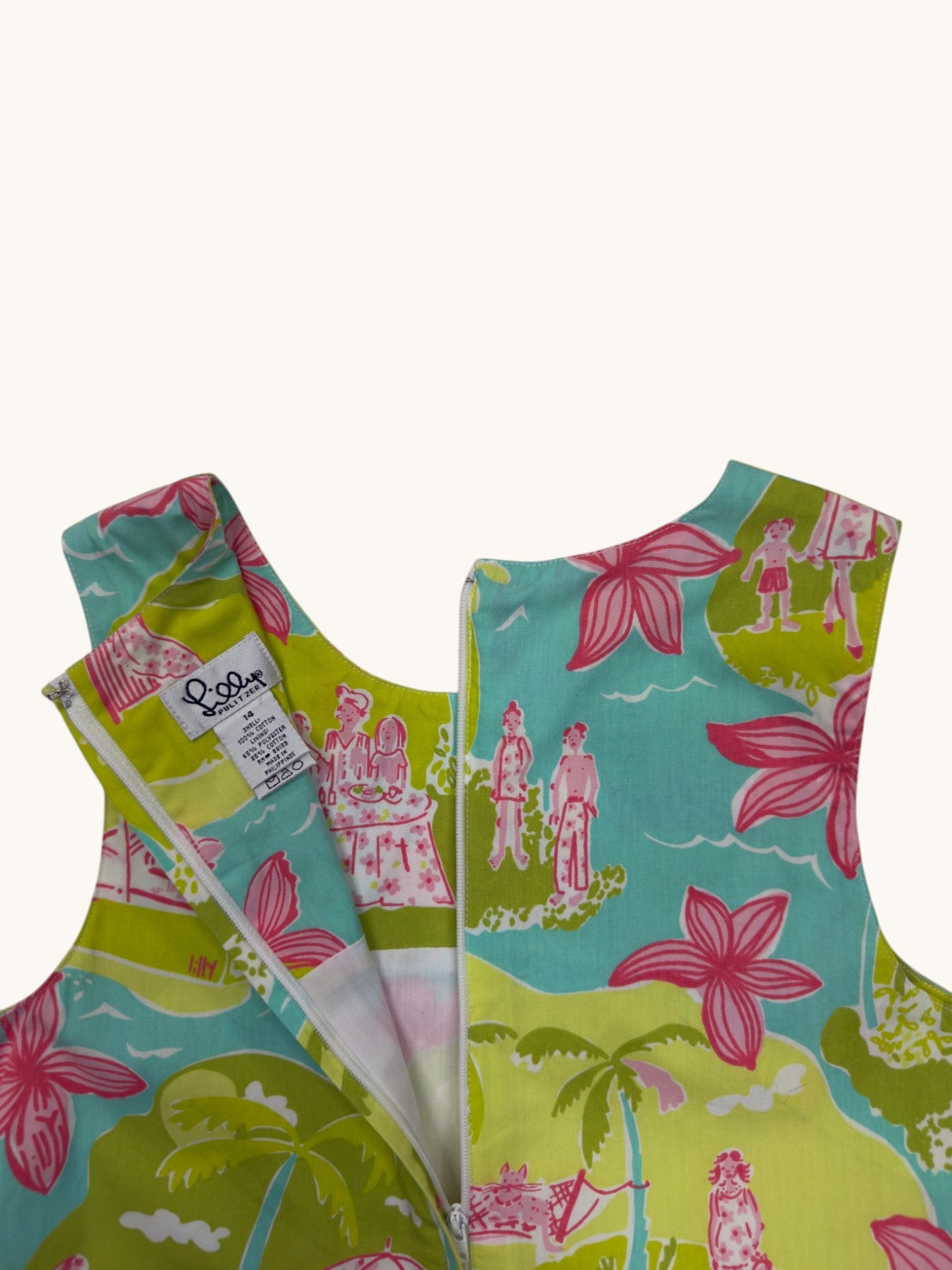 00s Lilly Pulitzer Map to Miami Dress - 14