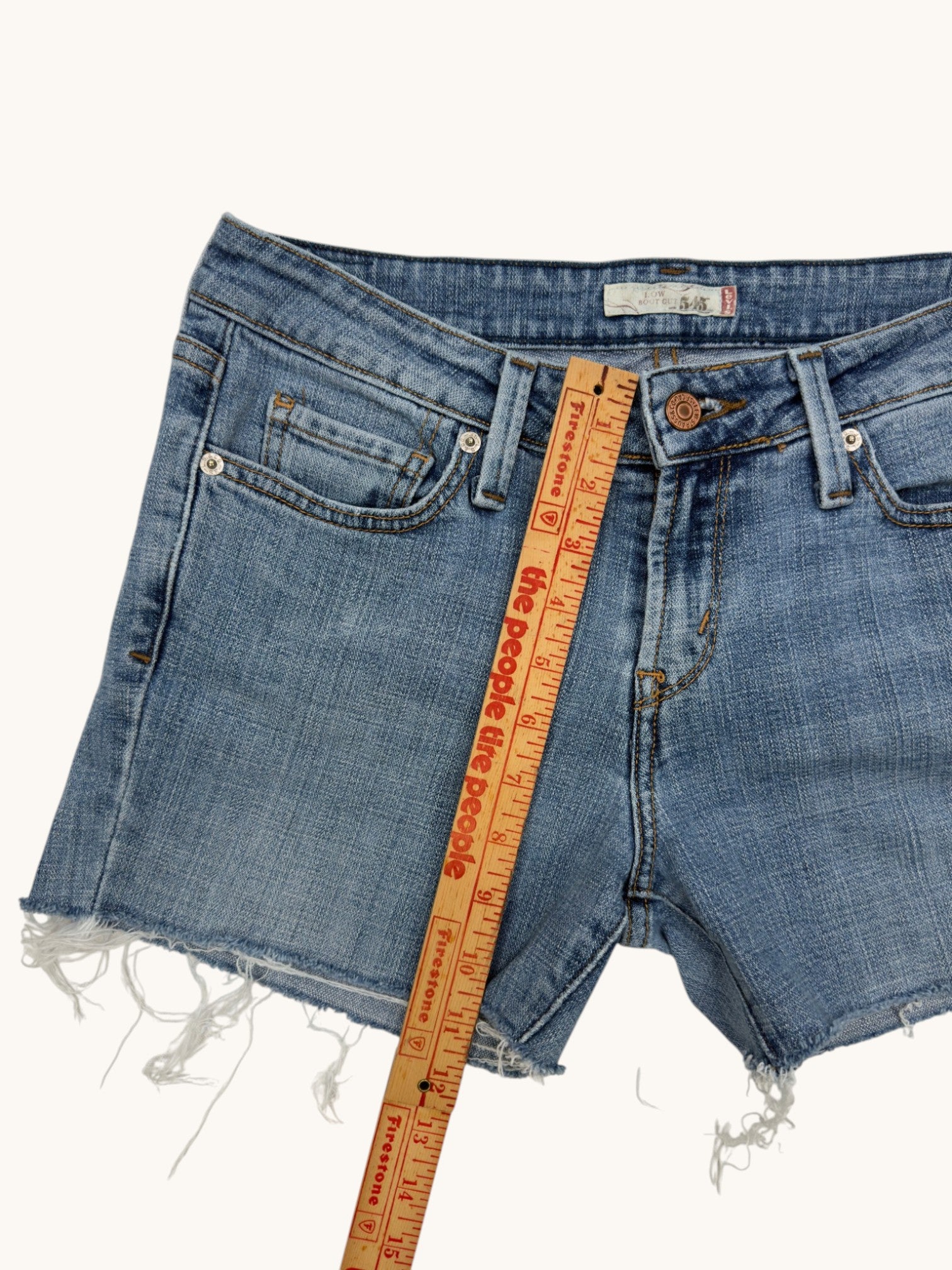 00s Levi's 545 Low Bootcut Cutoffs - 8