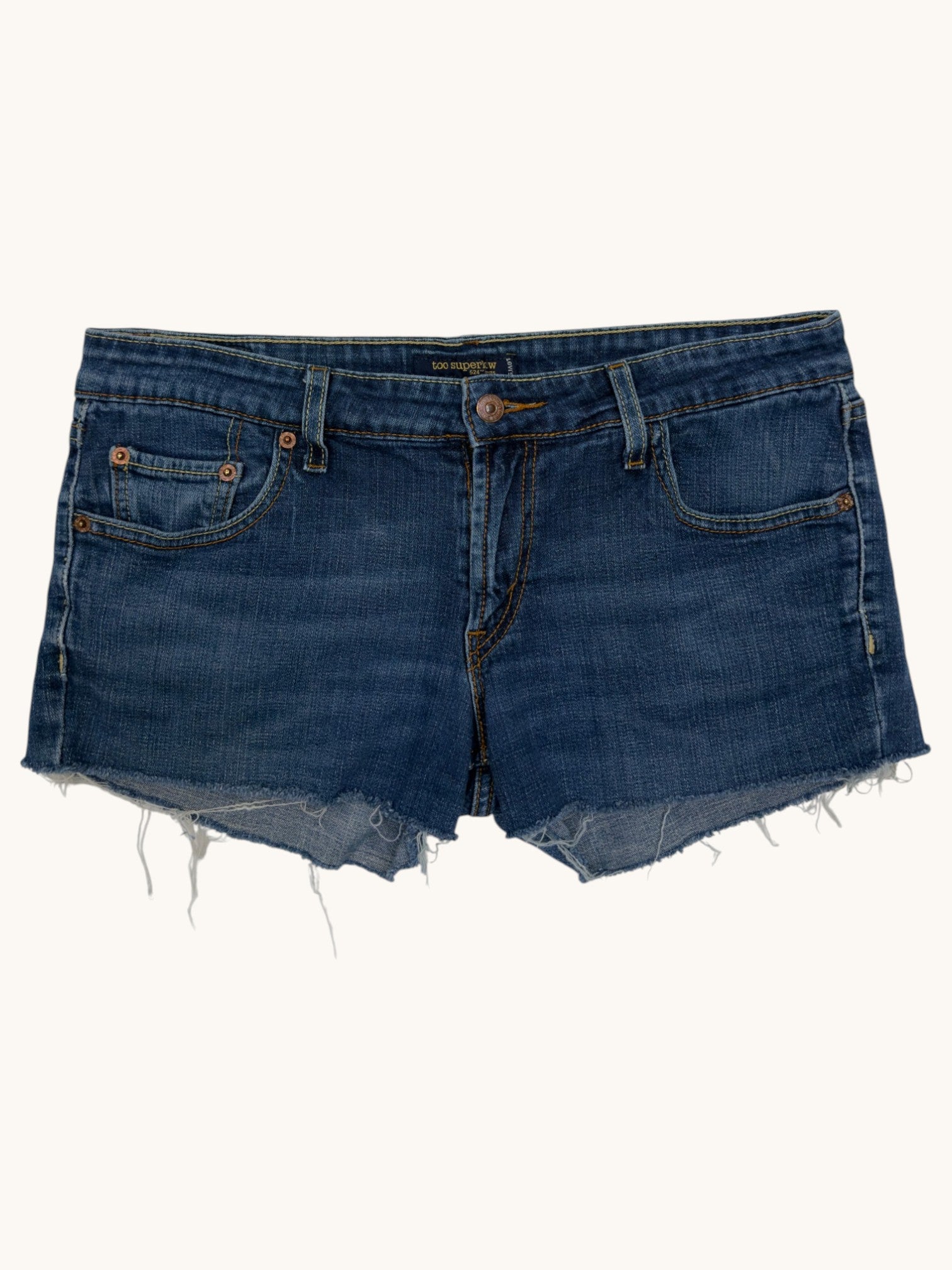 00s Levi's 524 Too Superlow Cutoffs - 13