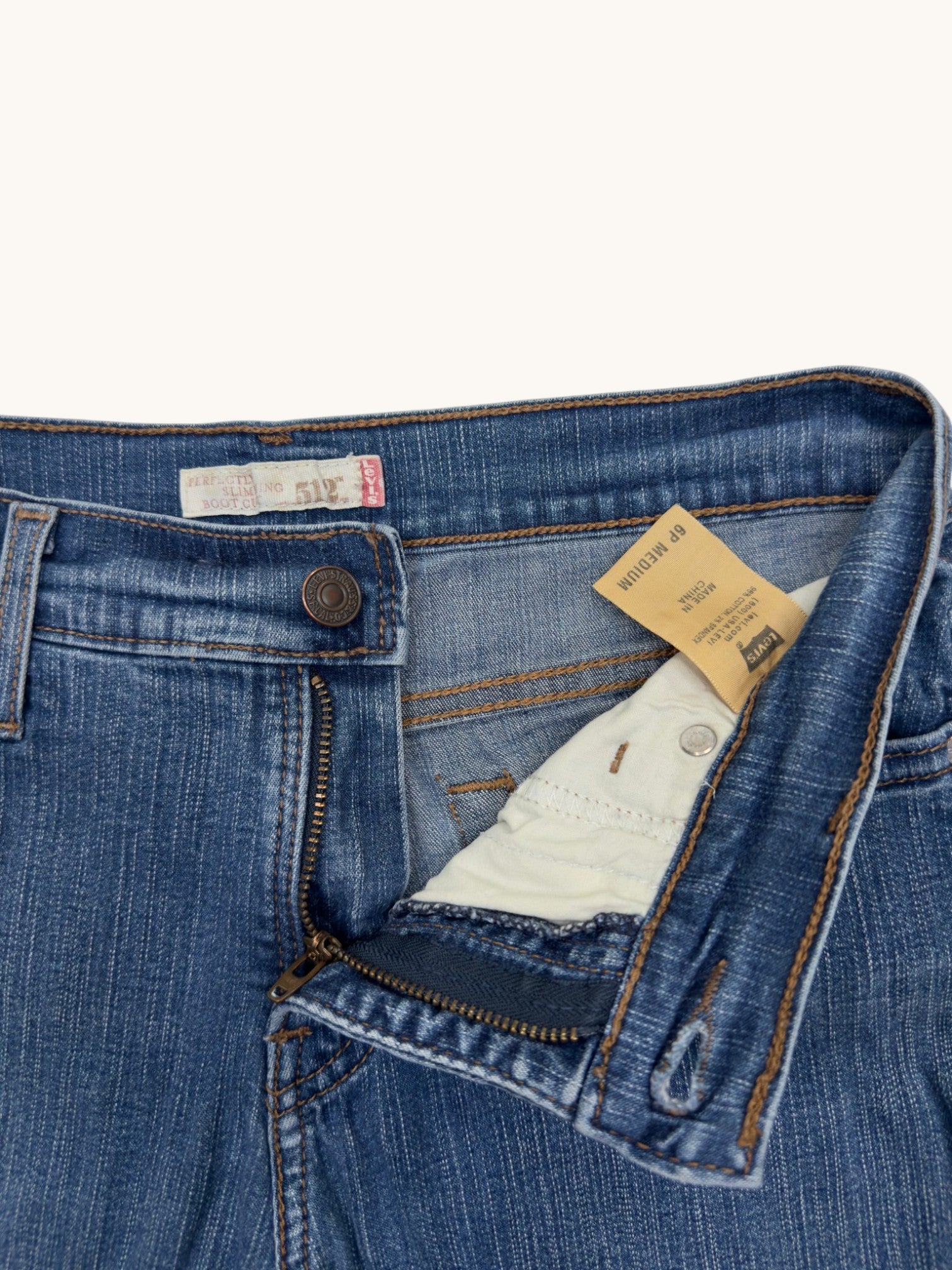 00s Levi's 512 Pefectly Slimming Bootcut Cutoffs - 6