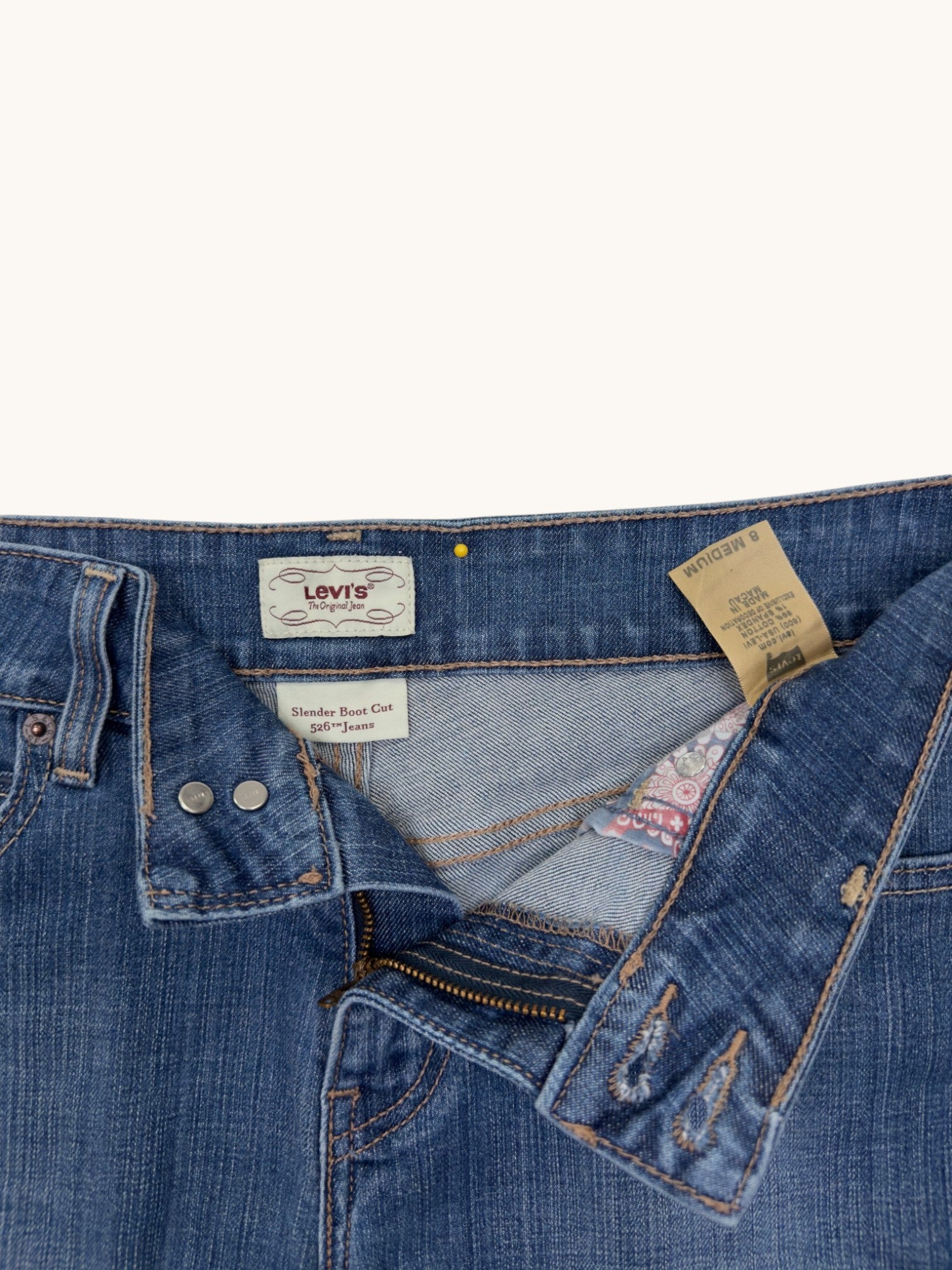 00s Levi's 526 Slender Bootcut Cutoffs - 8