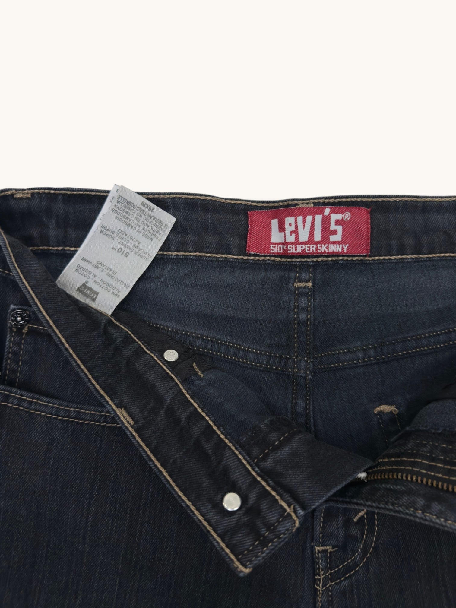 00s Levi's 510 Super Skinny Cutoffs - 29