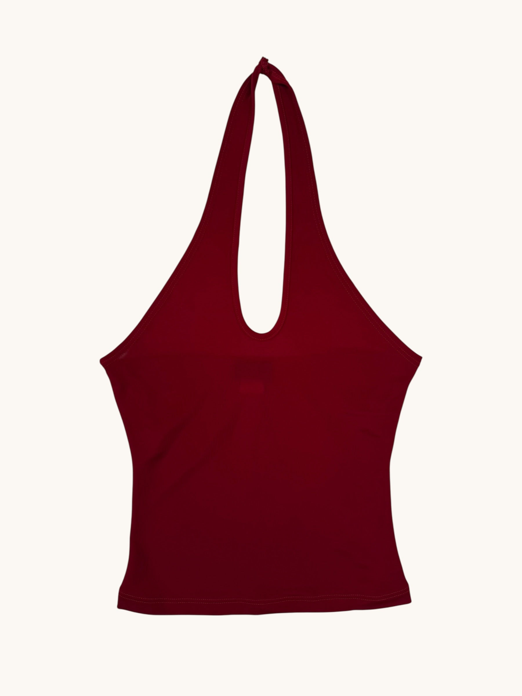 90s She's U.S.A. Dark Red Halter Tank - S
