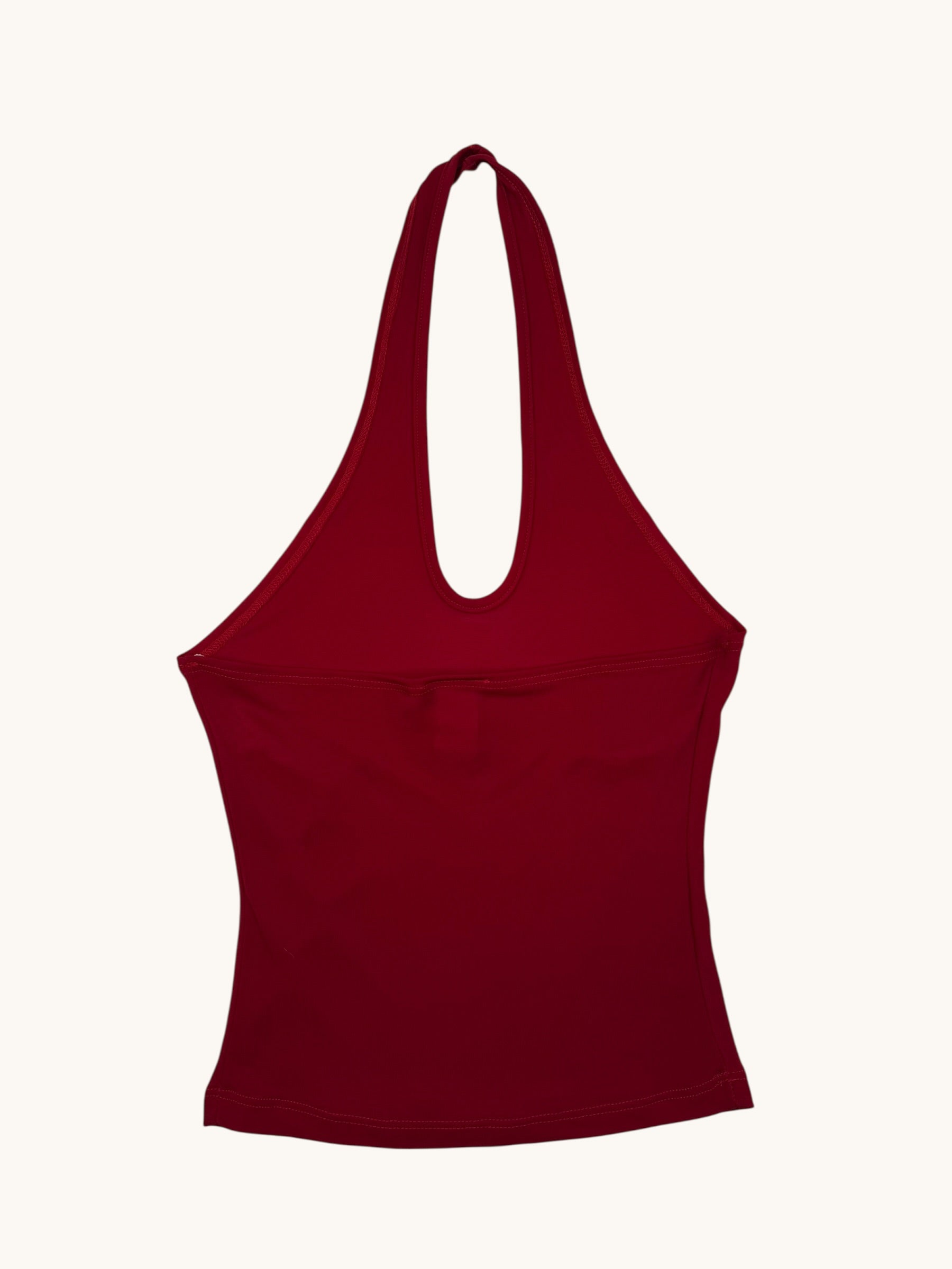 90s She's U.S.A. Dark Red Halter Tank - S