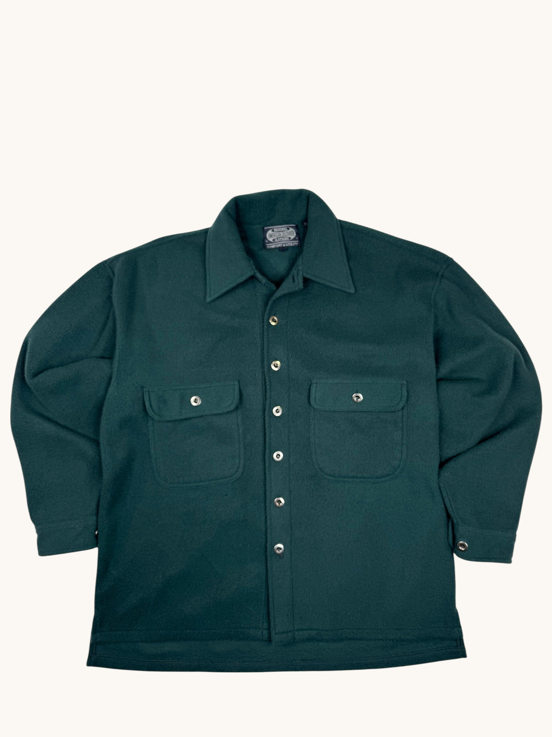 90s American Crusader Clothing Green Button Up Shirt - M