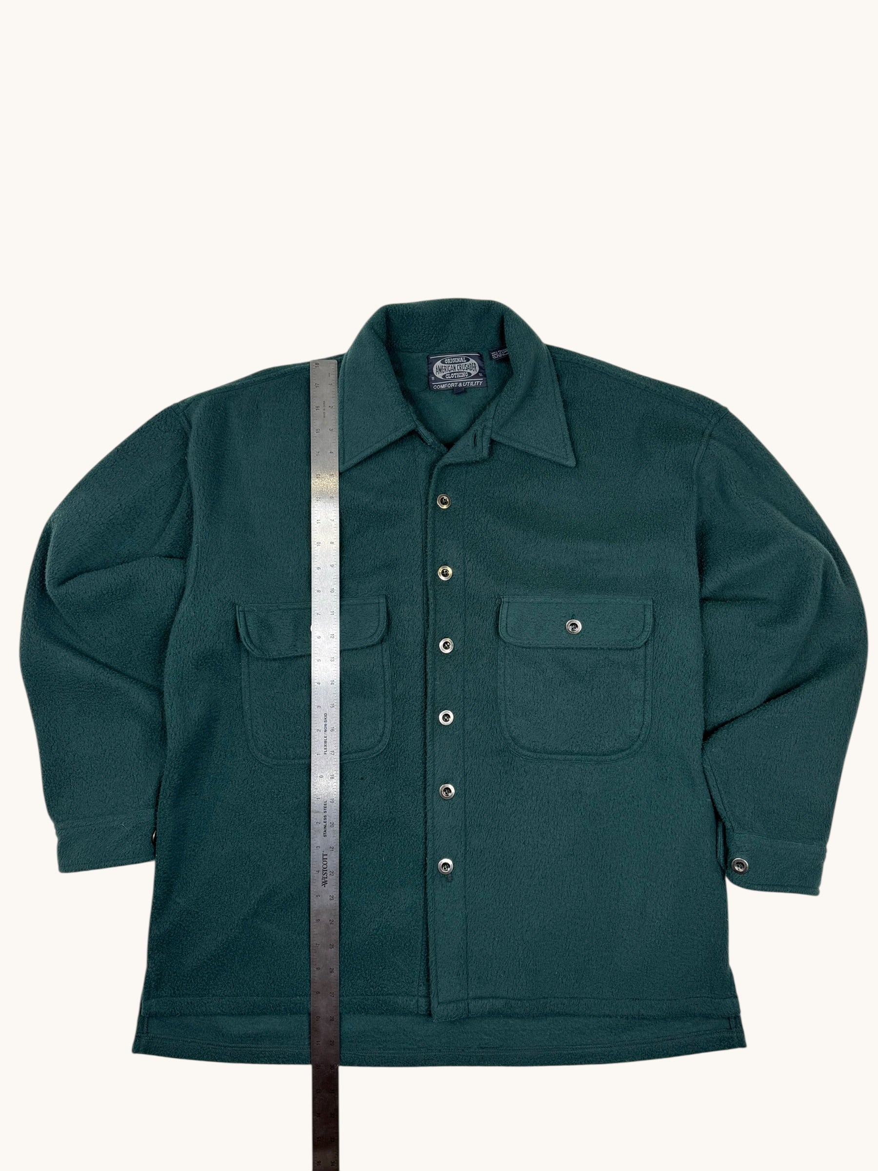 90s American Crusader Clothing Green Button Up Shirt - M
