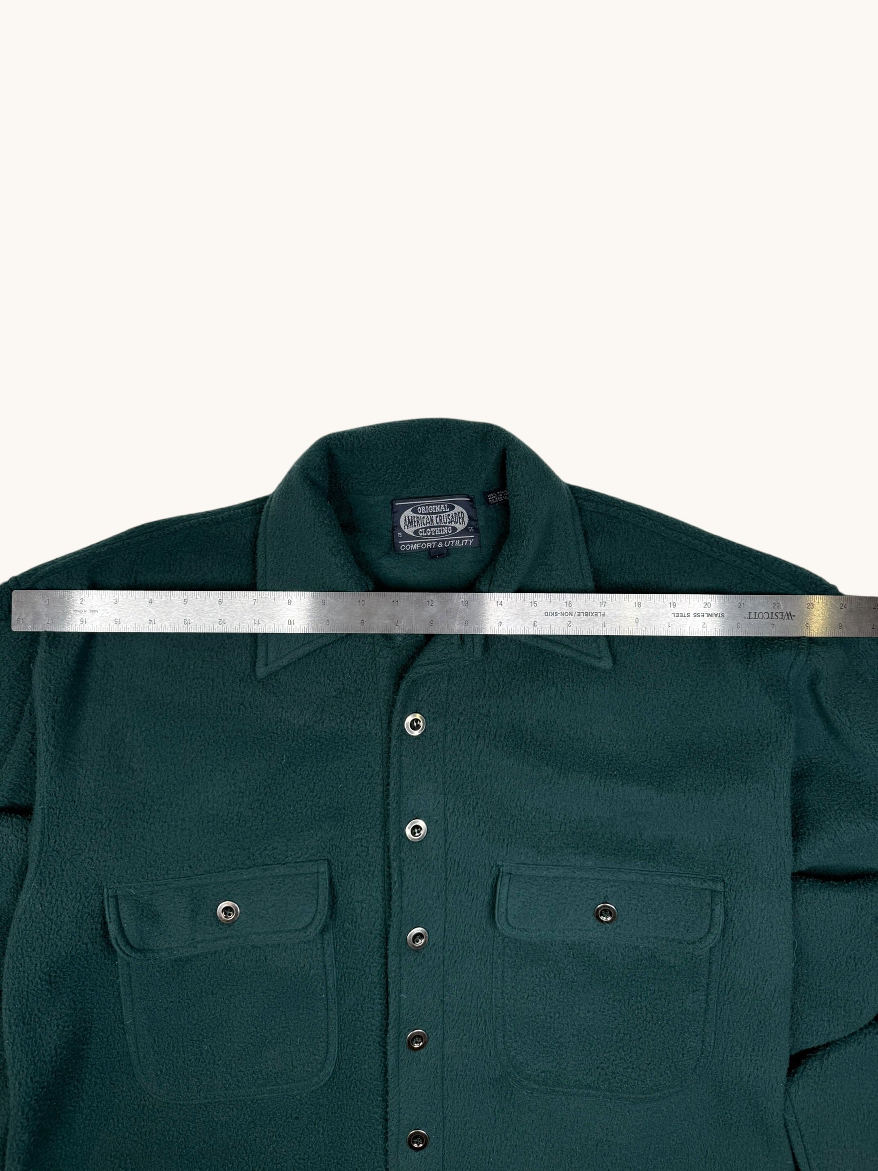 90s American Crusader Clothing Green Button Up Shirt - M