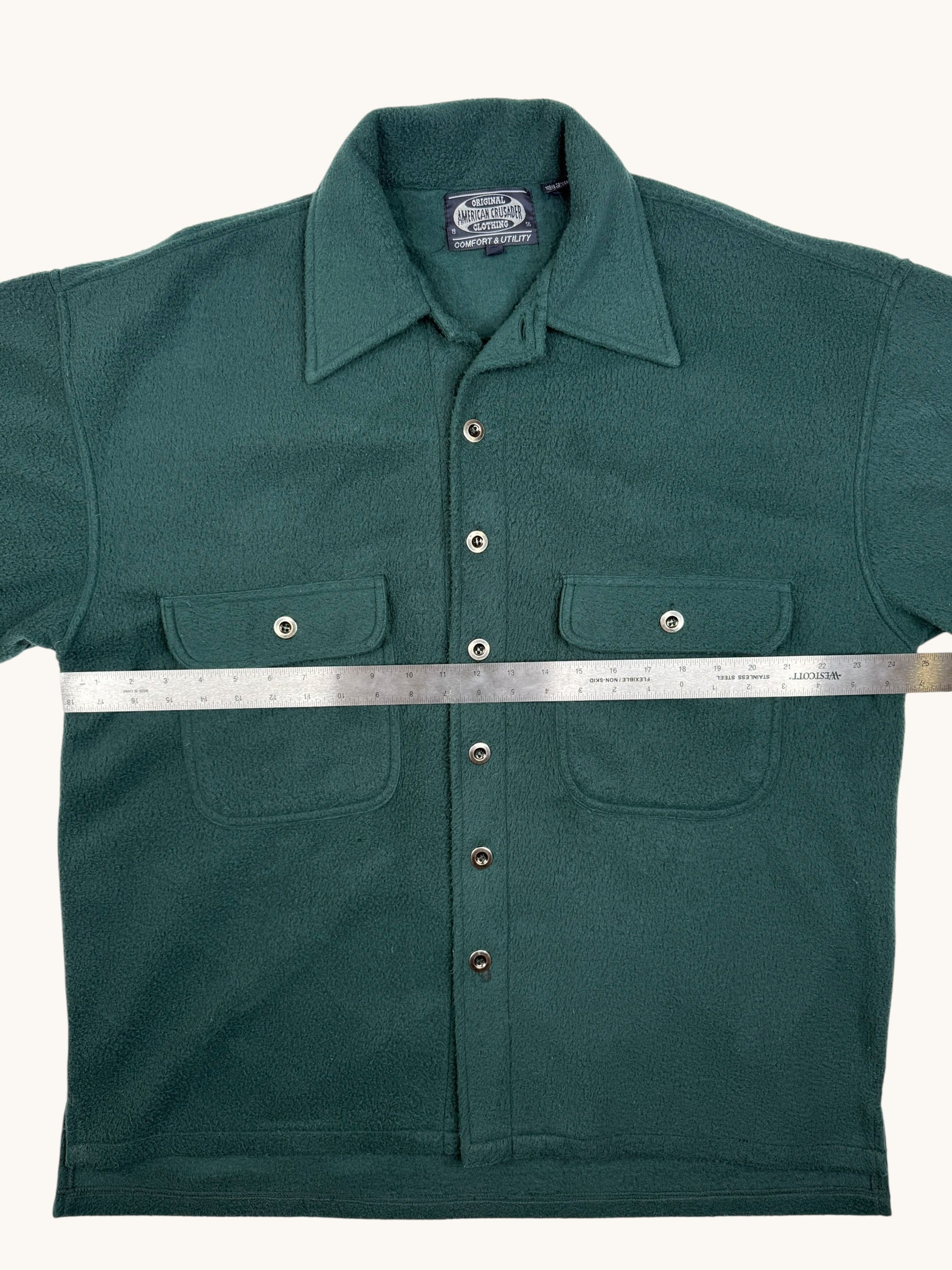 90s American Crusader Clothing Green Button Up Shirt - M