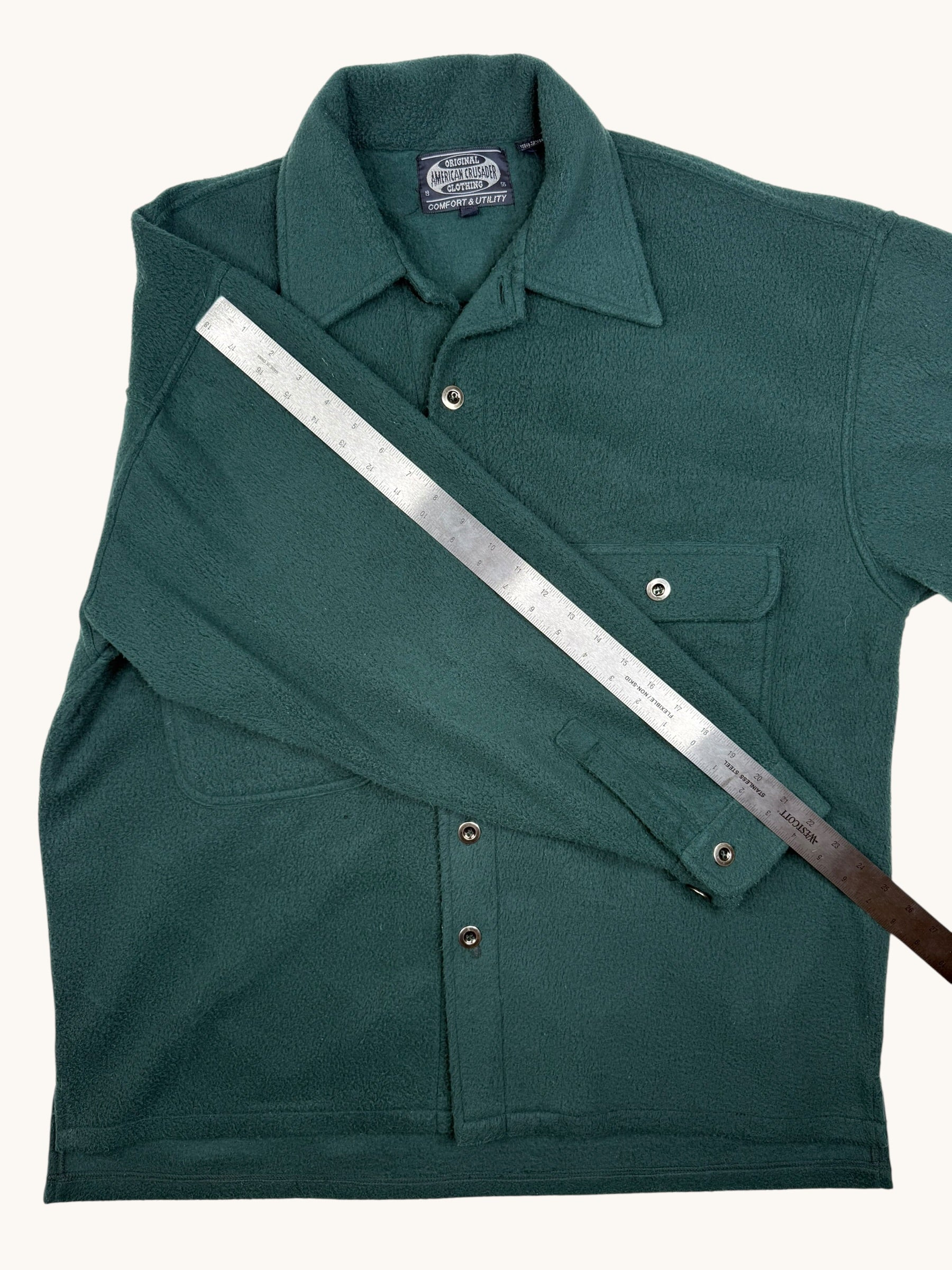90s American Crusader Clothing Green Button Up Shirt - M