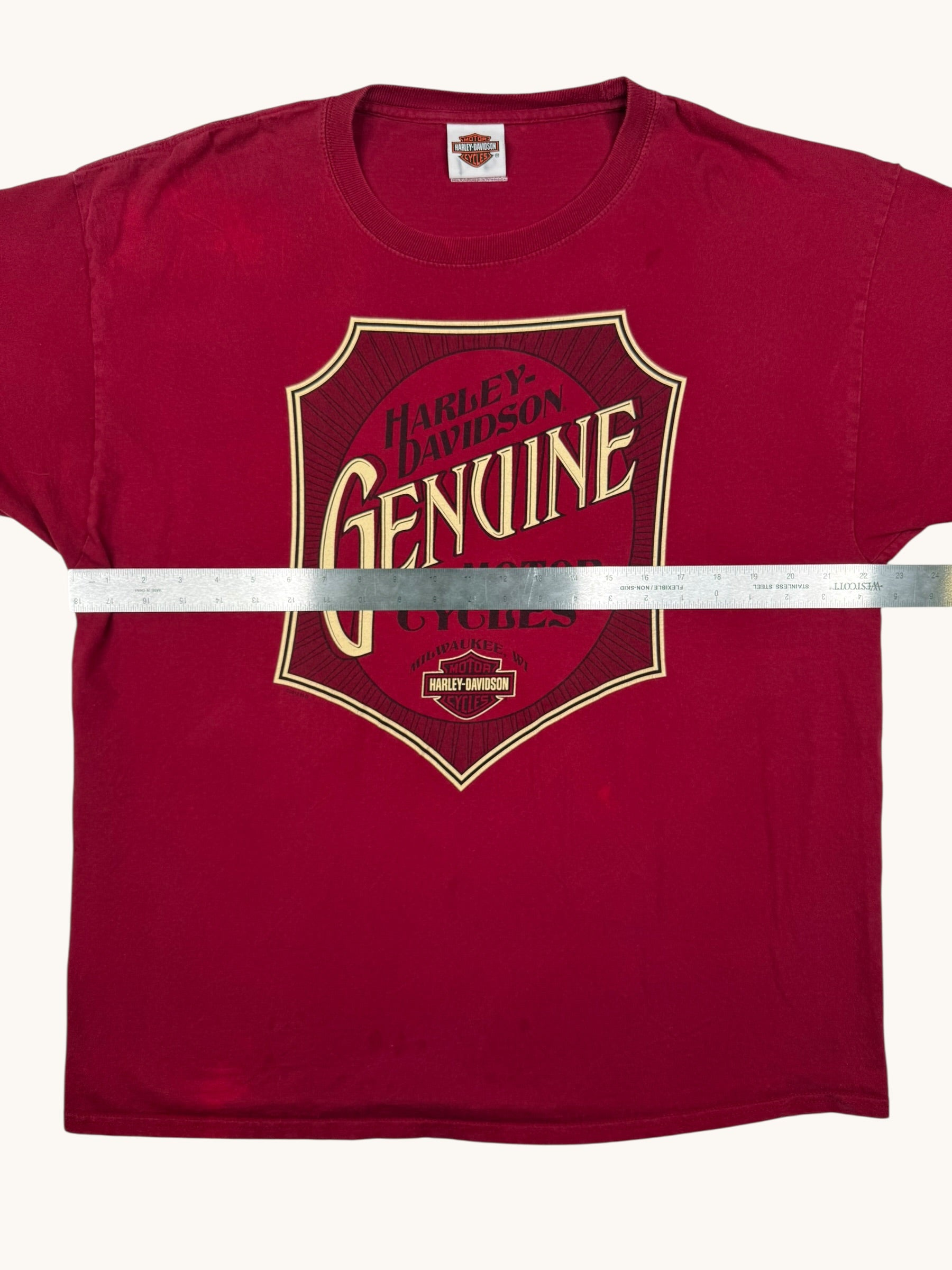 90s Hanes Beefy Genuine Harley Tee - XL