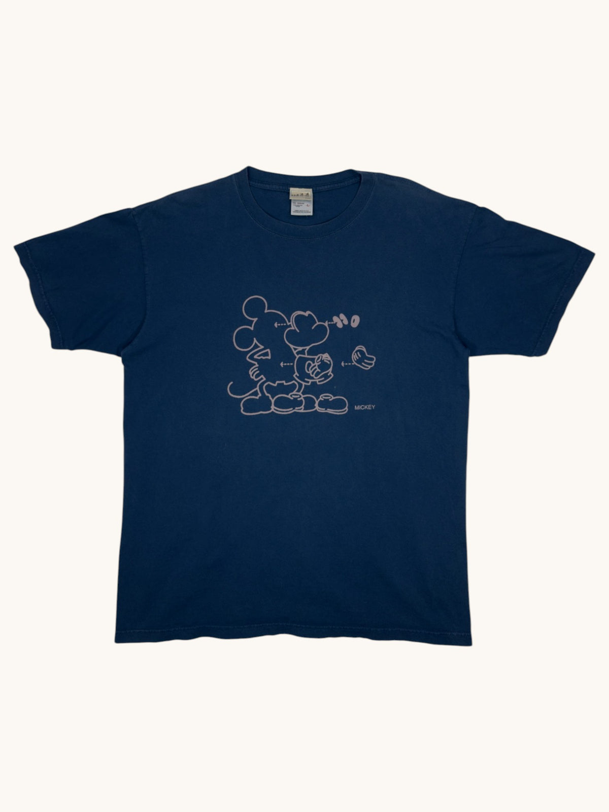 90s Anvil Mickey Tee - L