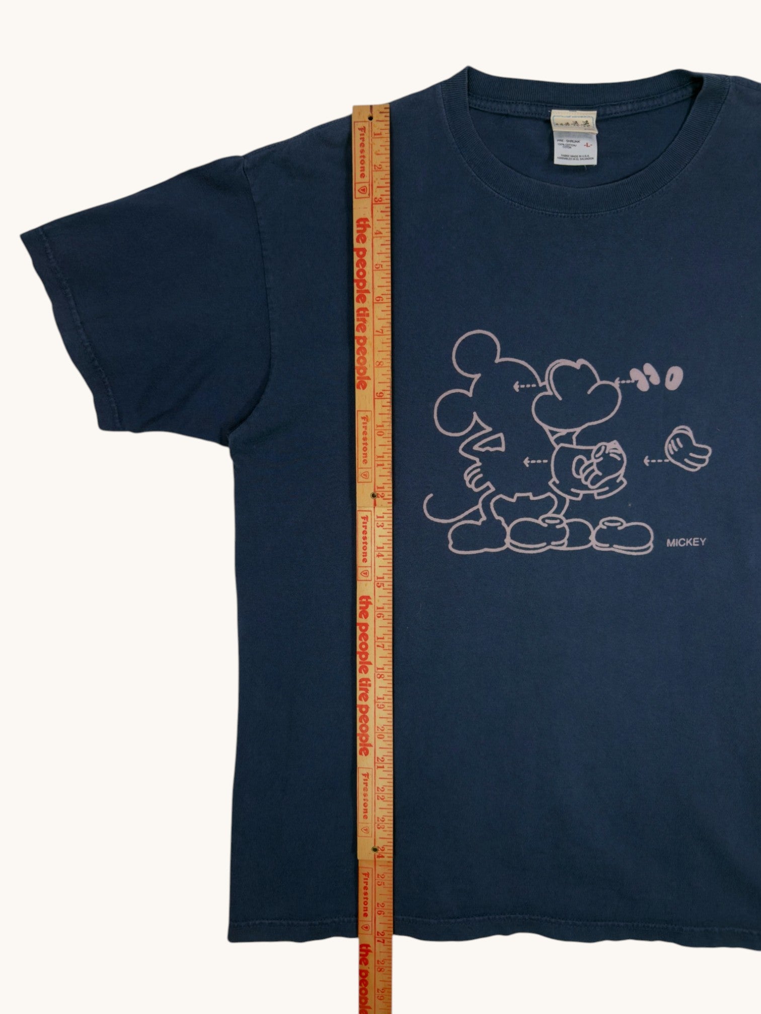 90s Anvil Mickey Tee - L